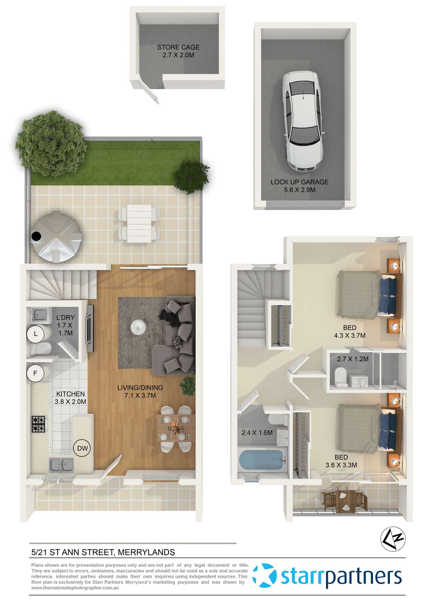 Floorplan of Homely townhouse listing, 5/21 St Ann Street, Merrylands NSW 2160