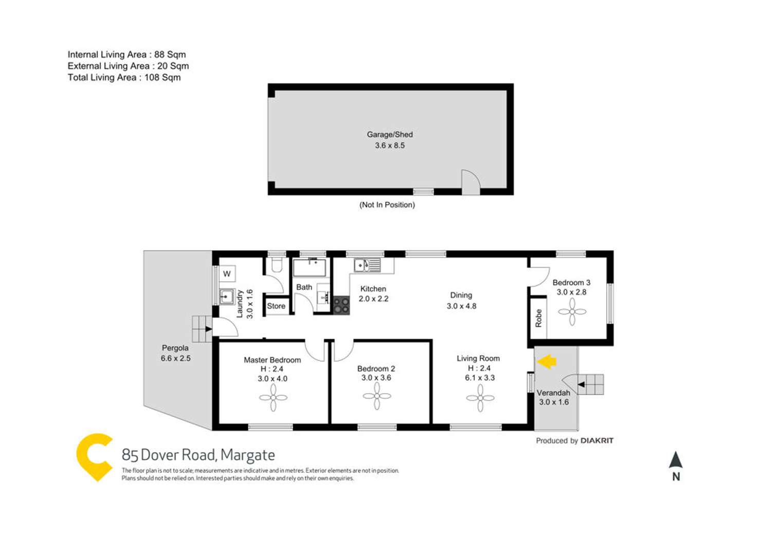 Floorplan of Homely house listing, 85 Dover Road, Margate QLD 4019