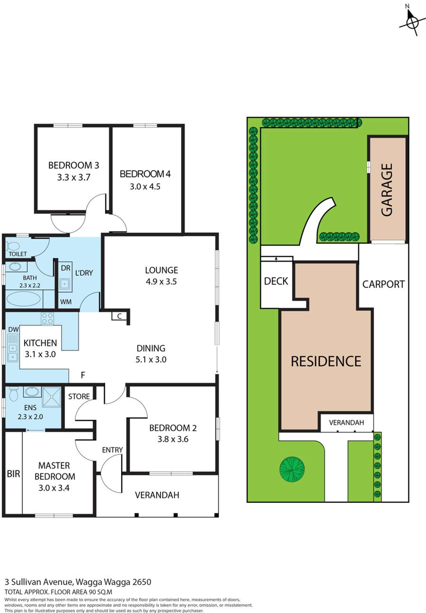 Floorplan of Homely house listing, 3 Sullivan Avenue, Wagga Wagga NSW 2650