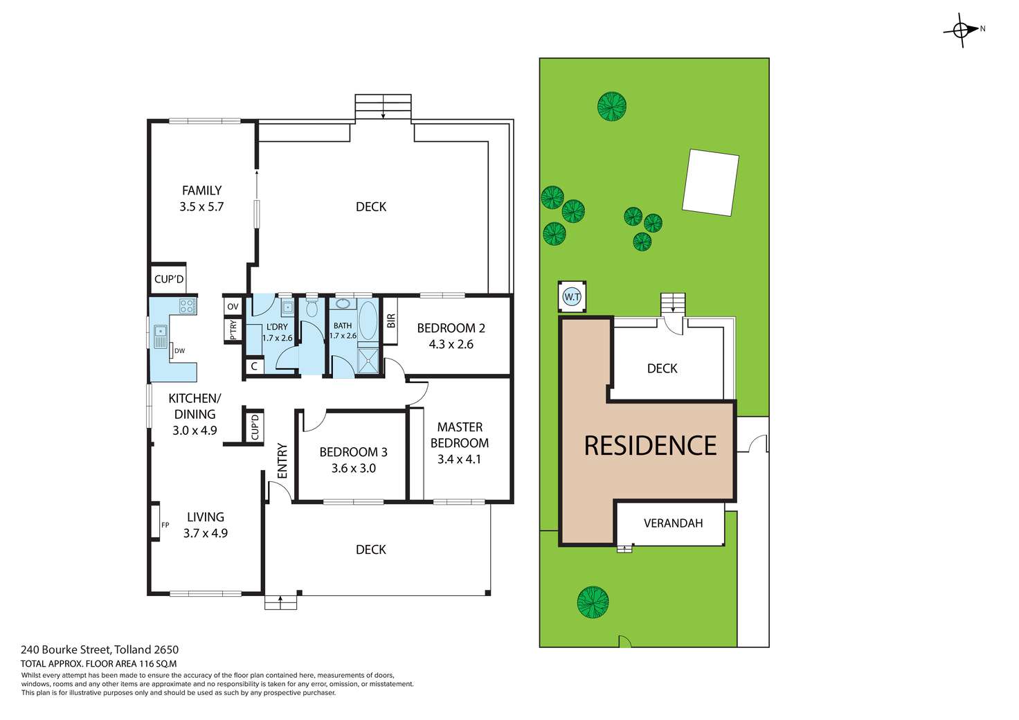 Floorplan of Homely house listing, 240 Bourke Street, Tolland NSW 2650
