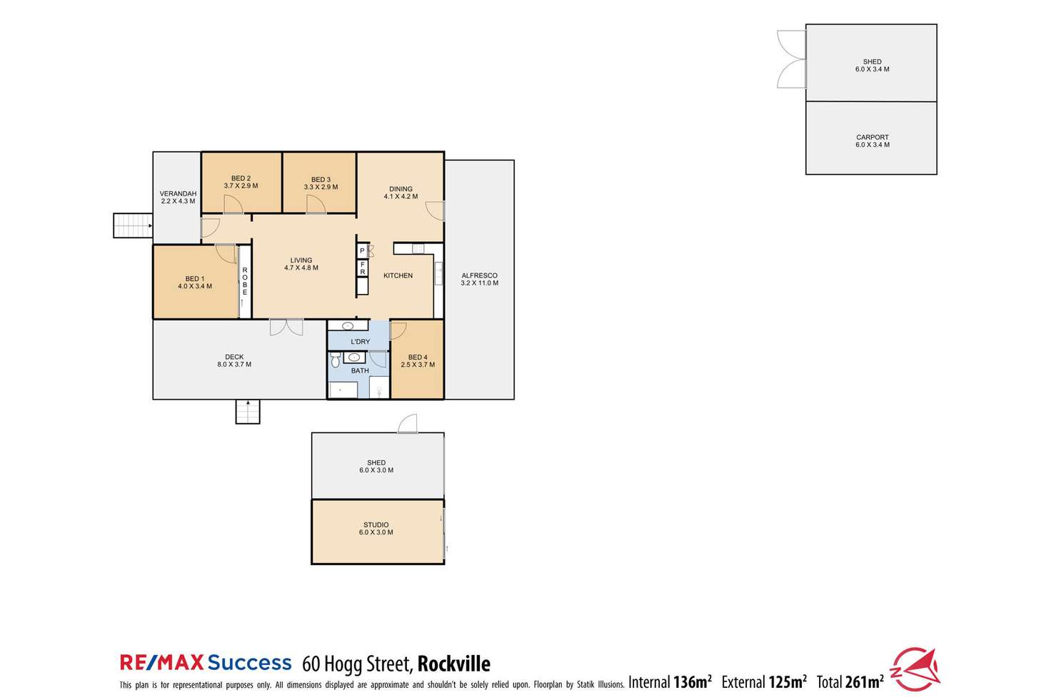 Floorplan of Homely house listing, 60 Hogg Street, Rockville QLD 4350