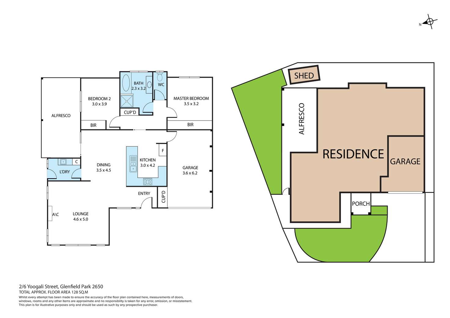 Floorplan of Homely house listing, 2/6 Yoogali Street, Glenfield Park NSW 2650