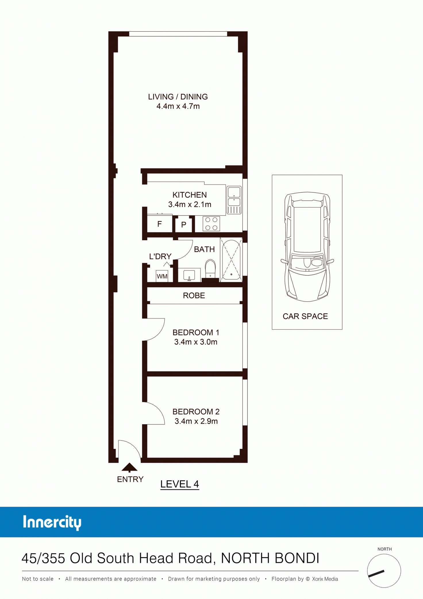 Floorplan of Homely apartment listing, 45/355-357 Old South Head Rd, North Bondi NSW 2026