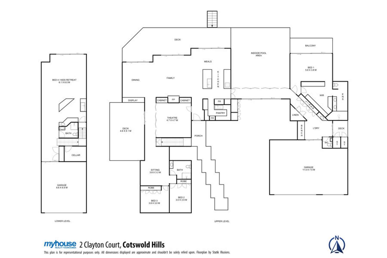 Floorplan of Homely acreageSemiRural listing, 12 Clayton Court, Cotswold Hills QLD 4350