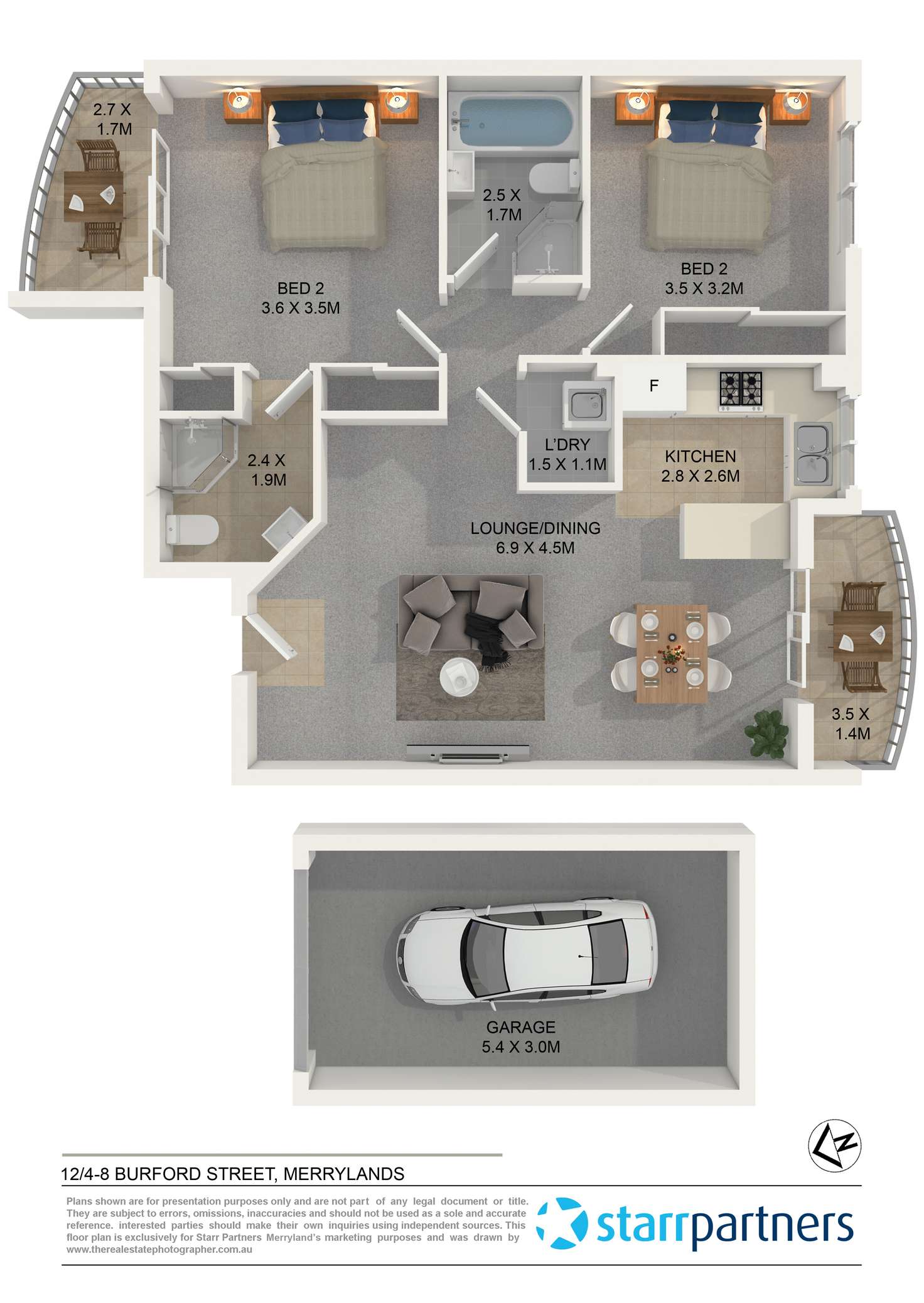 Floorplan of Homely unit listing, 12/4-8 Burford Street, Merrylands NSW 2160