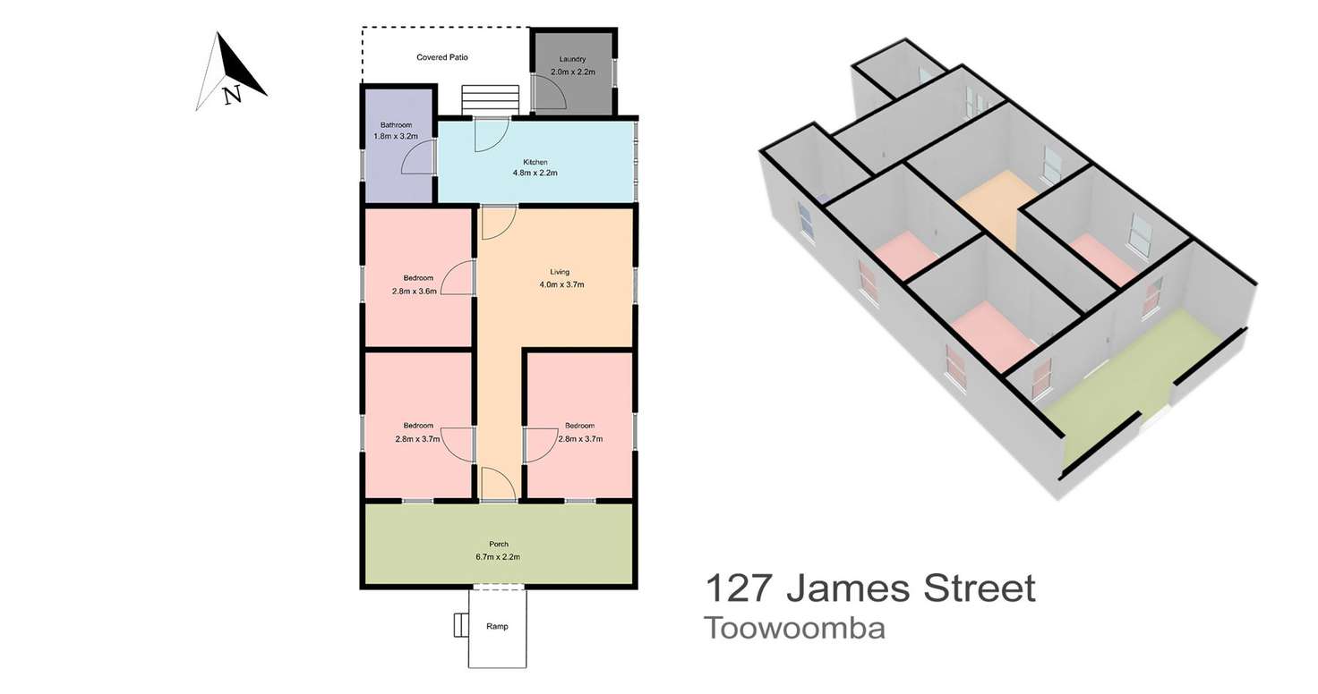 Floorplan of Homely house listing, 127 James Street, East Toowoomba QLD 4350