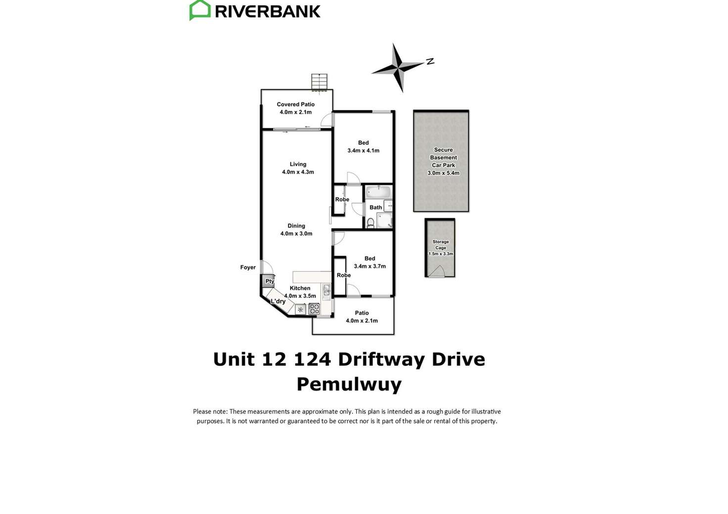 Floorplan of Homely unit listing, 12/124 Driftway Drive, Pemulwuy NSW 2145