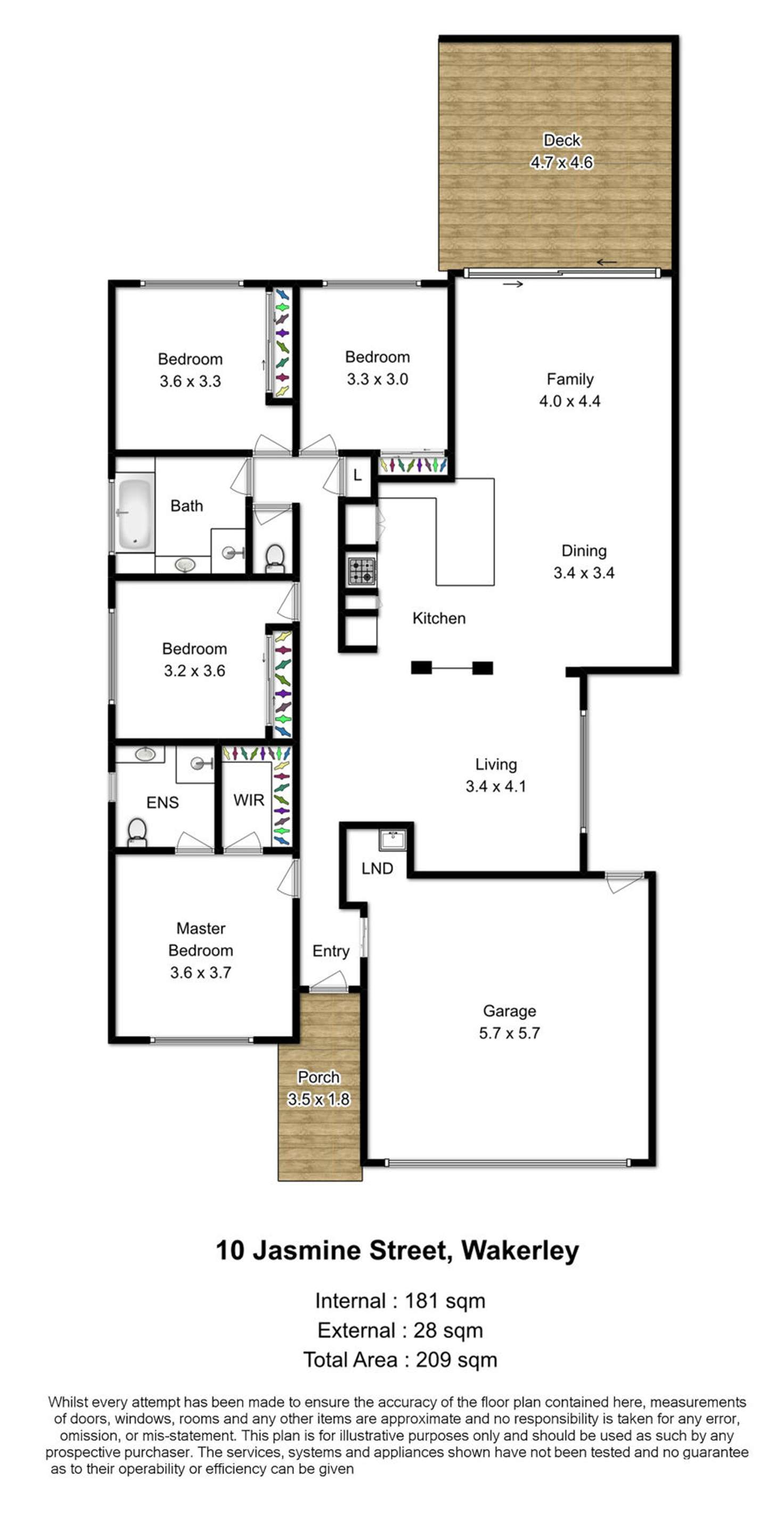 Floorplan of Homely house listing, 10 Jasmine Street, Wakerley QLD 4154
