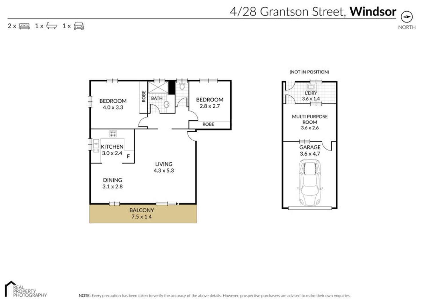 Floorplan of Homely unit listing, 4/28 Grantson Street, Windsor QLD 4030