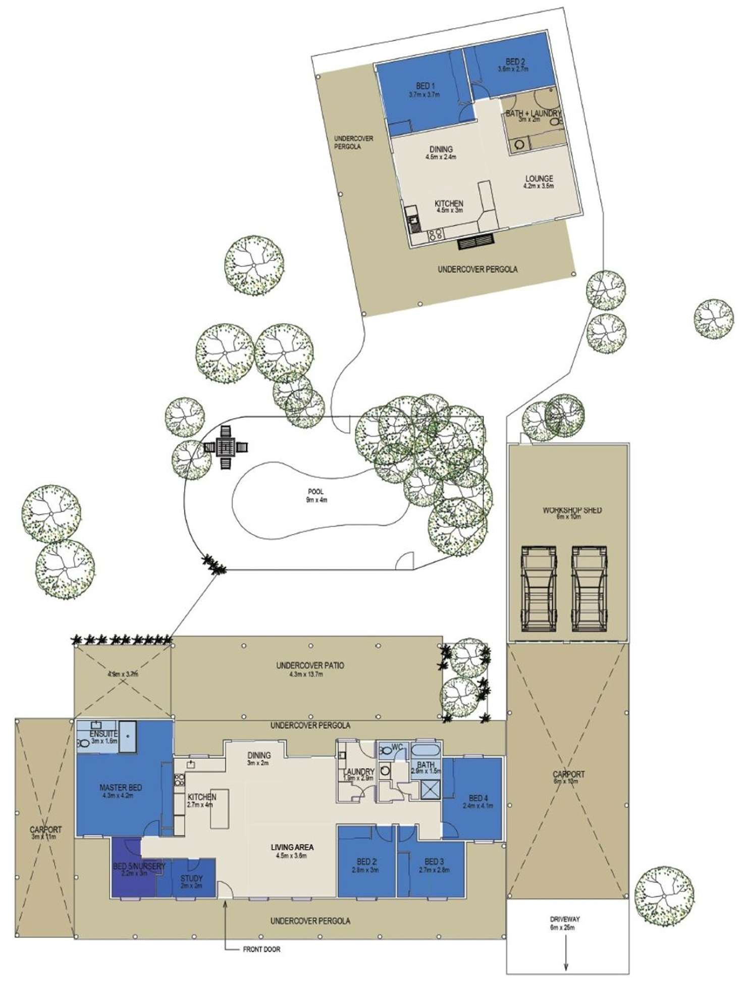 Floorplan of Homely acreageSemiRural listing, 44-46 Blackbutt Court, Burpengary QLD 4505