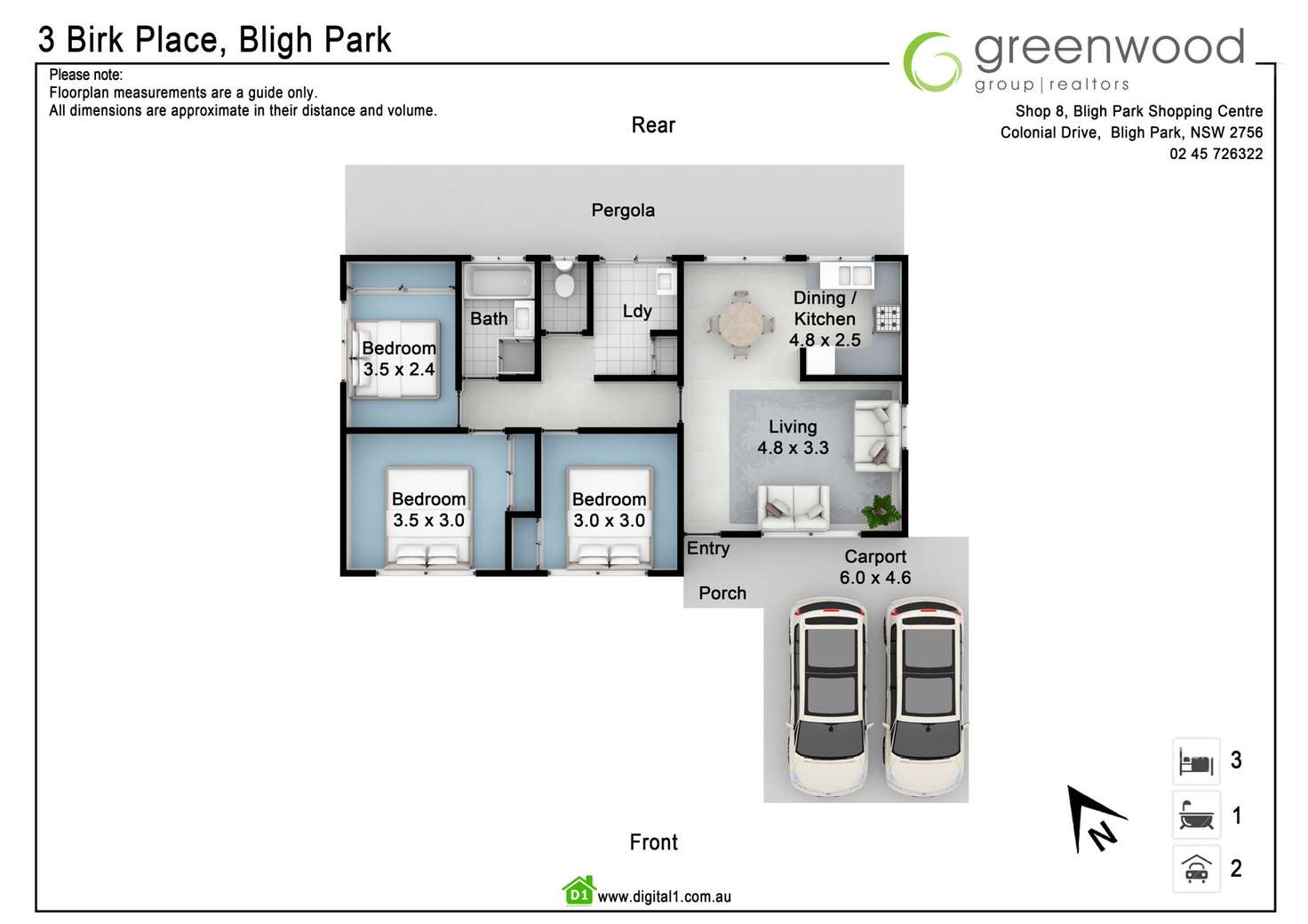 Floorplan of Homely house listing, 3 Birk Place, Bligh Park NSW 2756