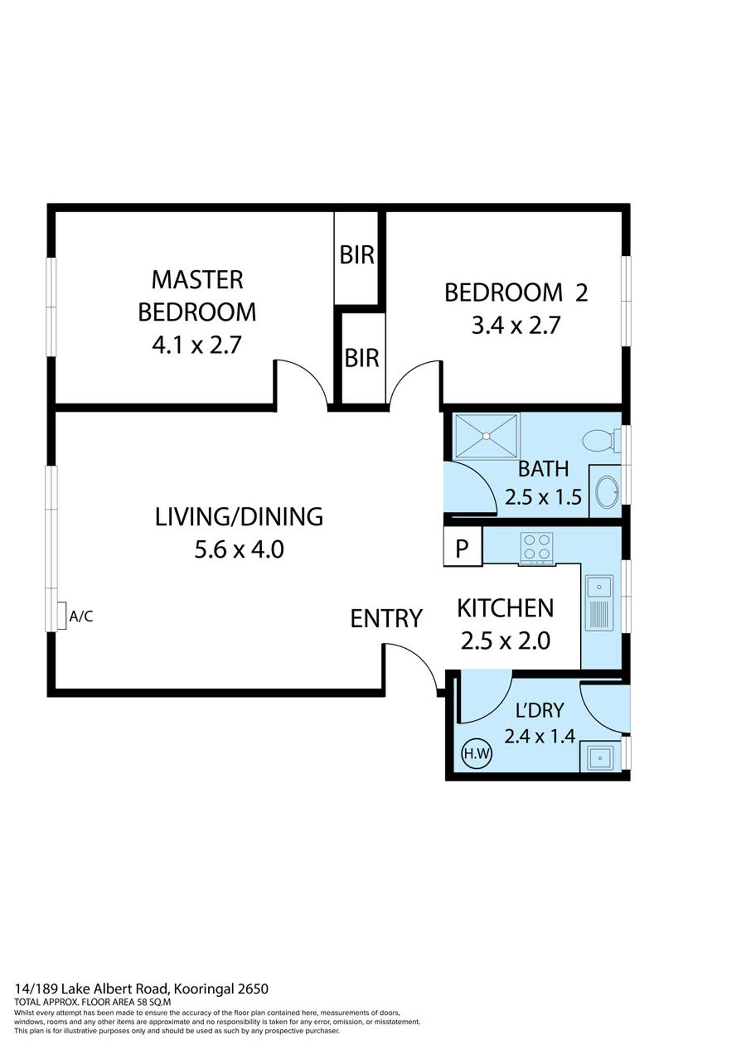 Floorplan of Homely house listing, 14/189 Lake Albert Road, Kooringal NSW 2650