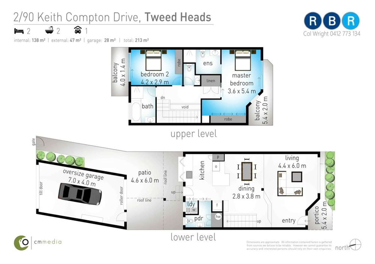 Floorplan of Homely townhouse listing, 2/90-96 Keith Compton Drive, Tweed Heads NSW 2485