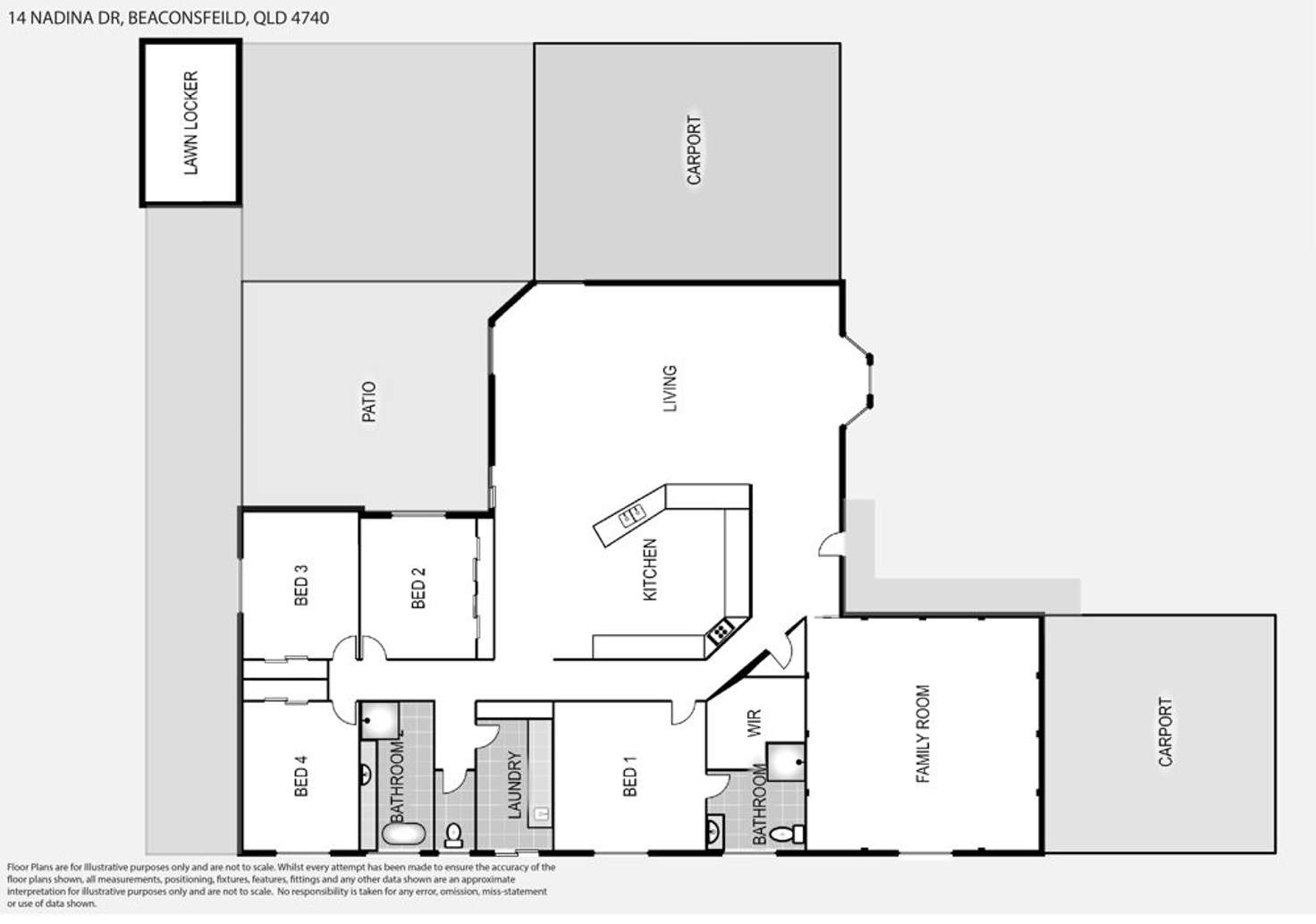Floorplan of Homely house listing, 14 Nadina Street, Beaconsfield QLD 4740