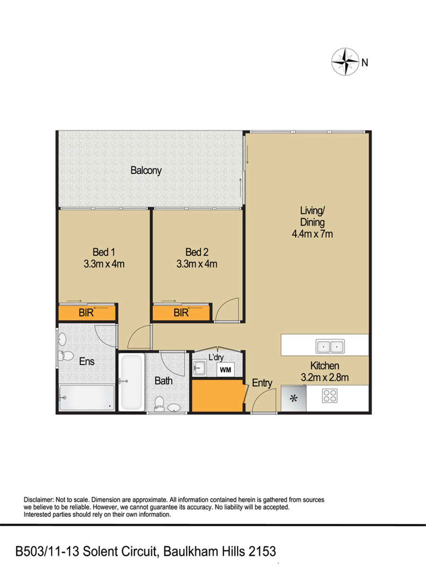 Floorplan of Homely apartment listing, B510 11-13 Solent Circuit, Baulkham Hills NSW 2153
