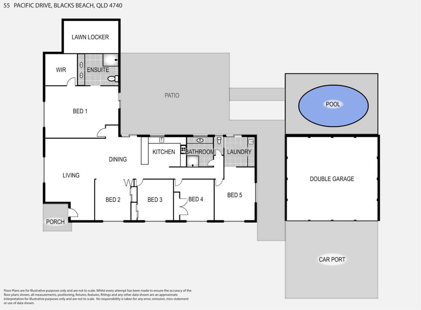 Floorplan of Homely house listing, 55 Pacific Drive, Blacks Beach QLD 4740