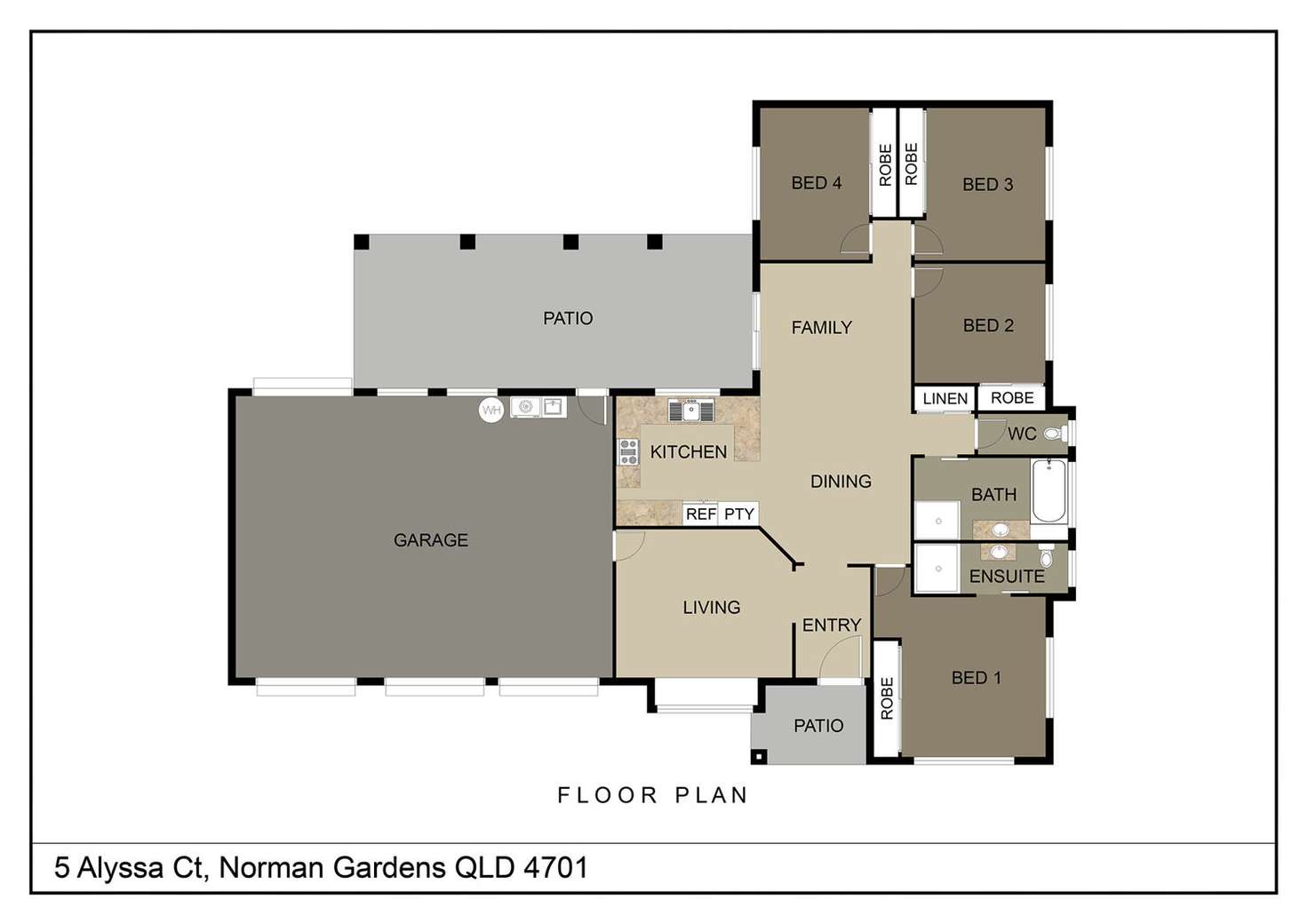 Floorplan of Homely house listing, 5 Alyssa Court, Norman Gardens QLD 4701
