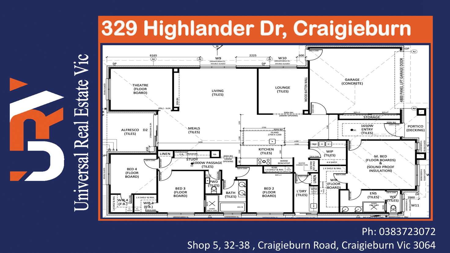 Floorplan of Homely house listing, 329 Highlander Drive, Craigieburn VIC 3064