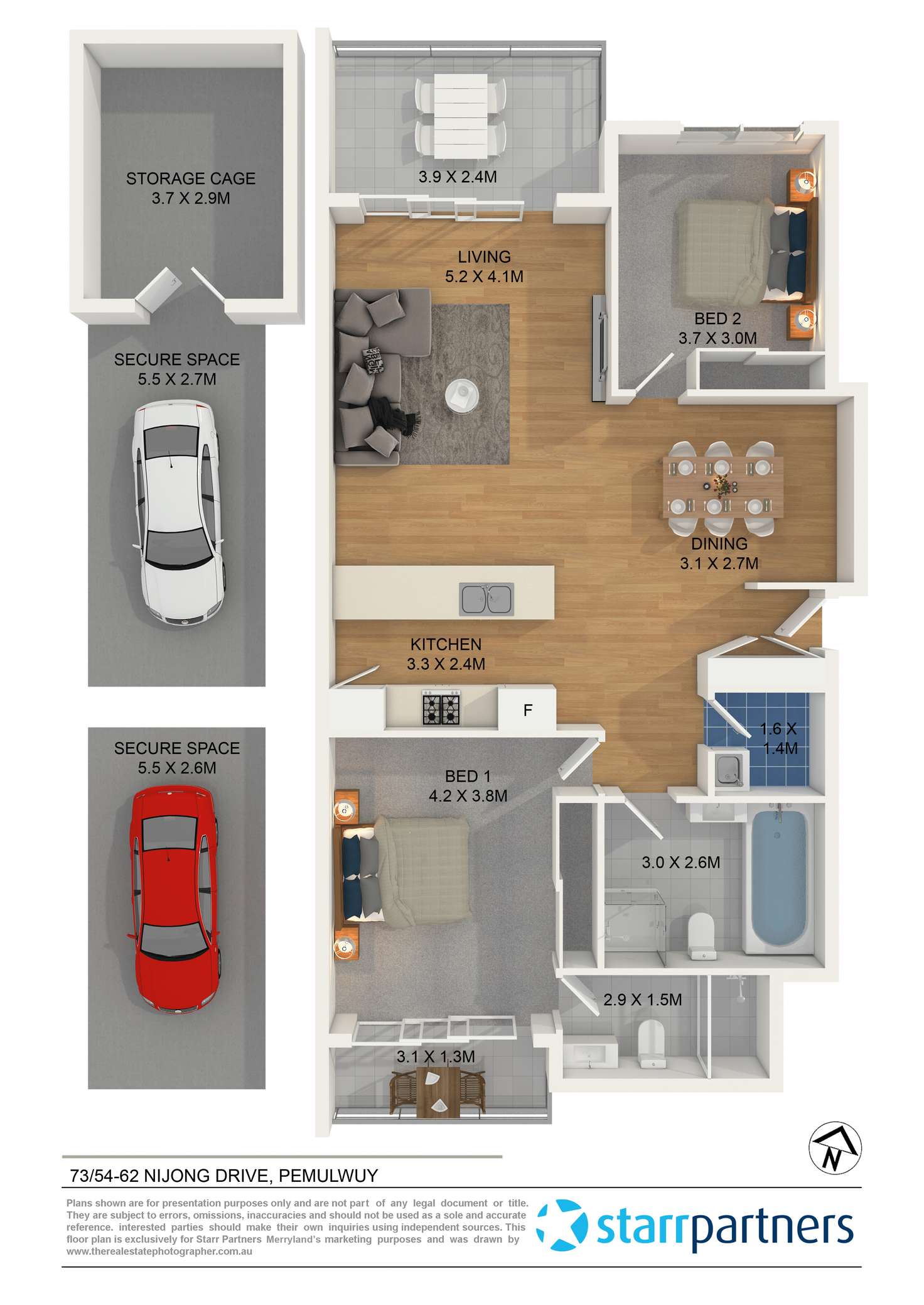 Floorplan of Homely unit listing, 73/54-62 Nijong Drive, Pemulwuy NSW 2145