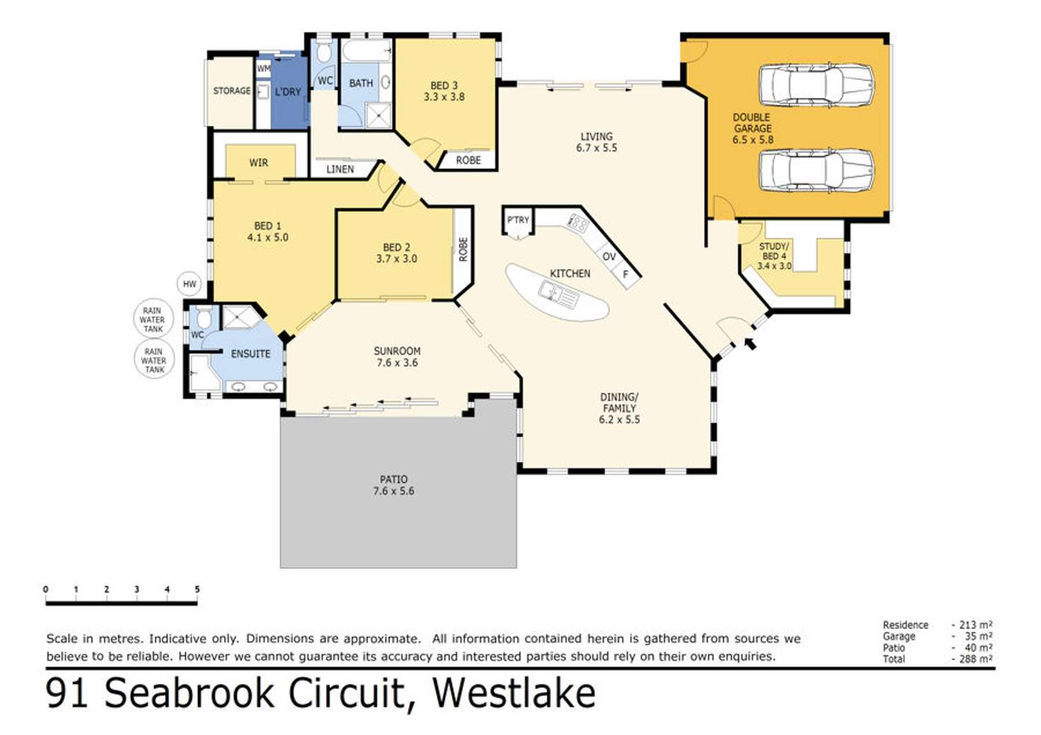 Floorplan of Homely house listing, 91 Seabrook Circuit, Westlake QLD 4074