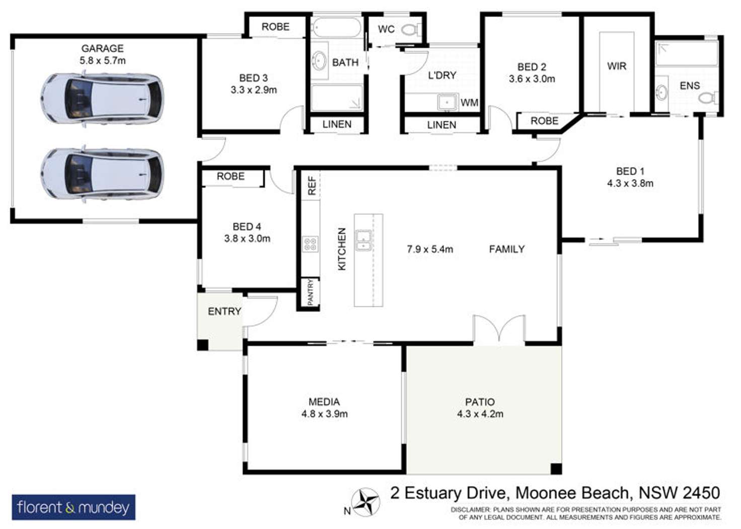 Floorplan of Homely house listing, 2 Estuary Dr, Moonee Beach NSW 2450