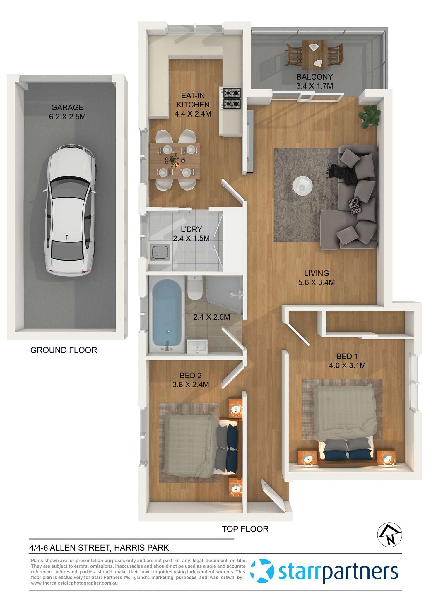 Floorplan of Homely unit listing, 4/4-6 Allen Street, Harris Park NSW 2150