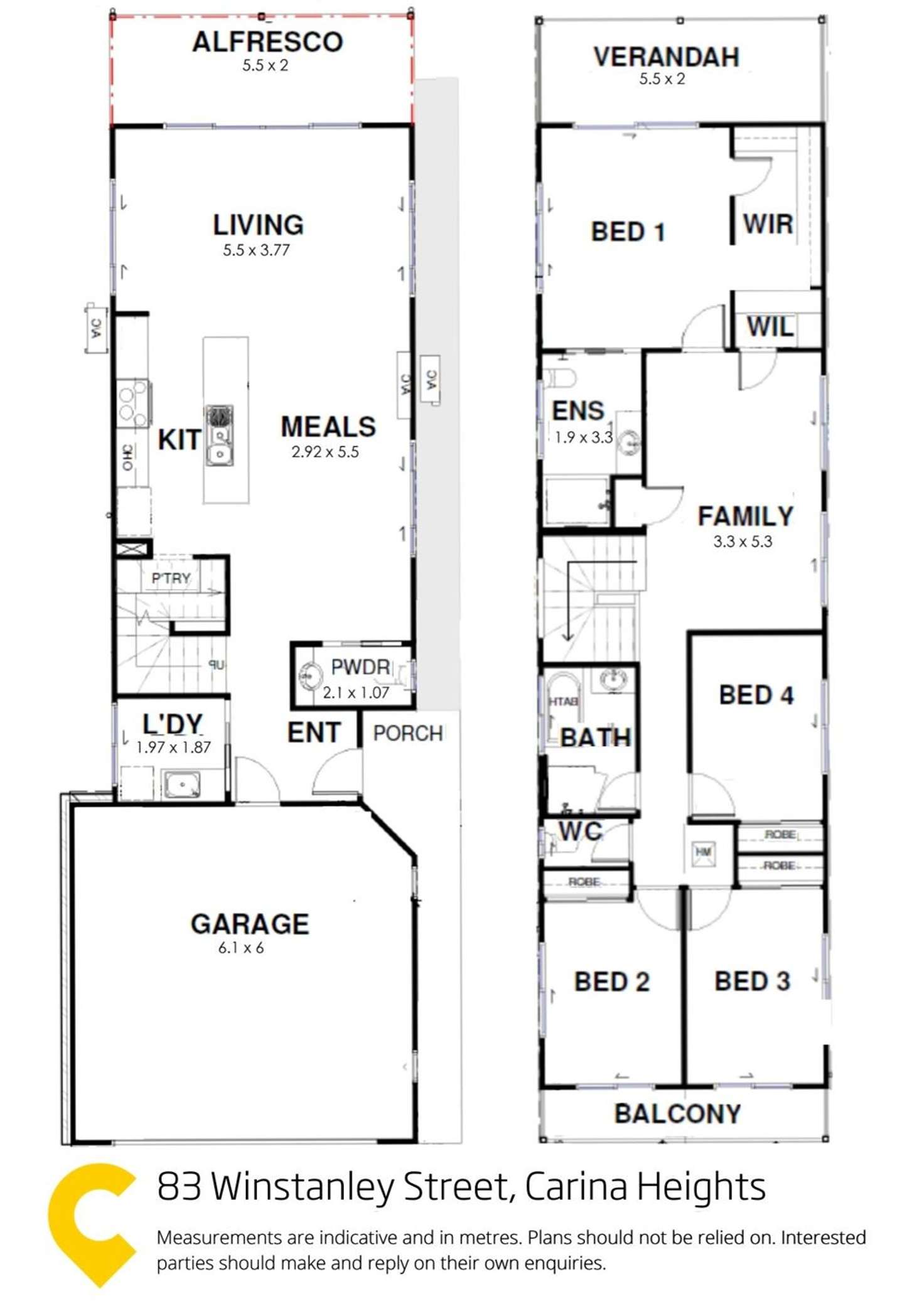 Floorplan of Homely house listing, 83 Winstanley Street, Carina Heights QLD 4152