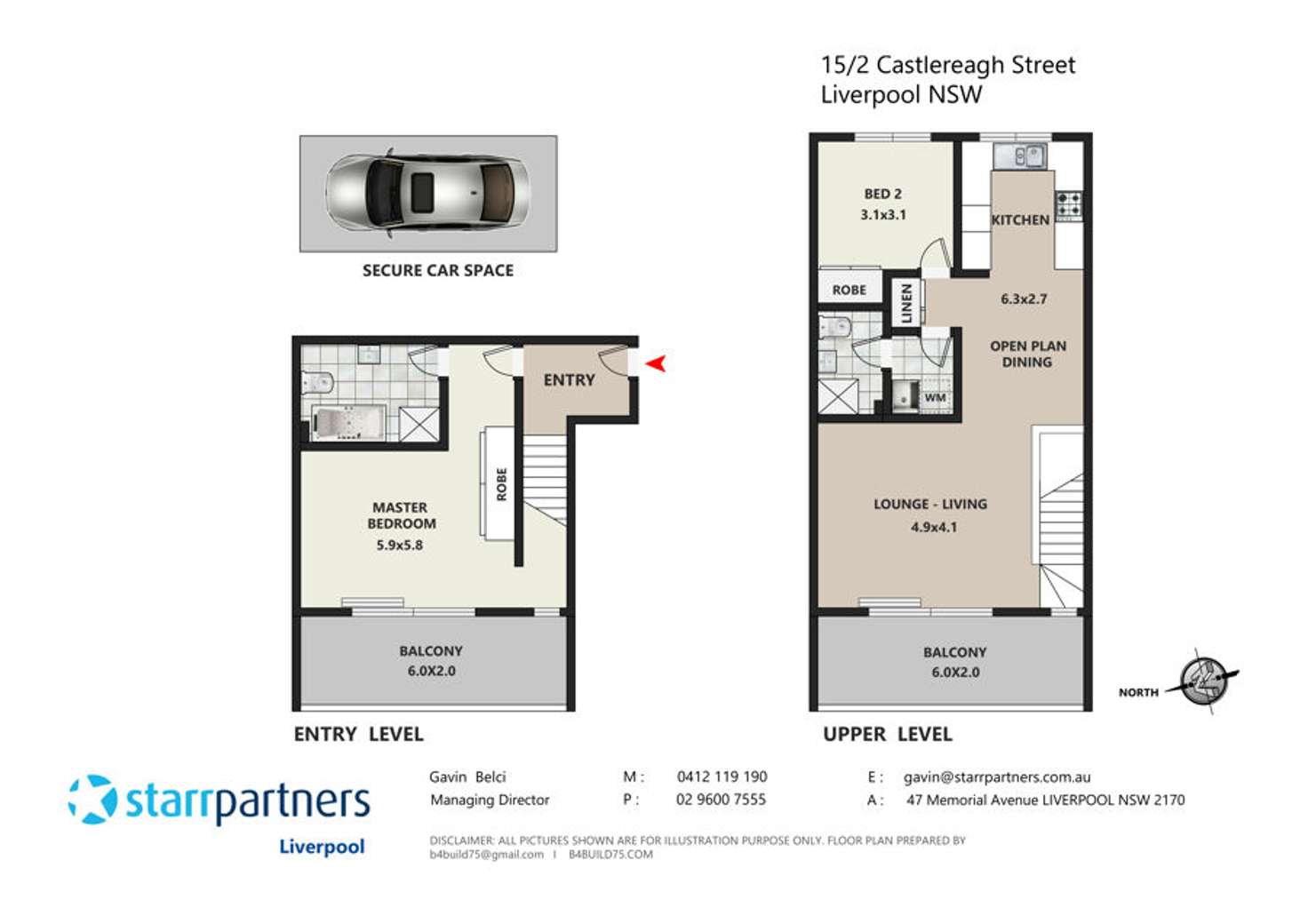 Floorplan of Homely apartment listing, 15/2 Castlereagh Street, Liverpool NSW 2170