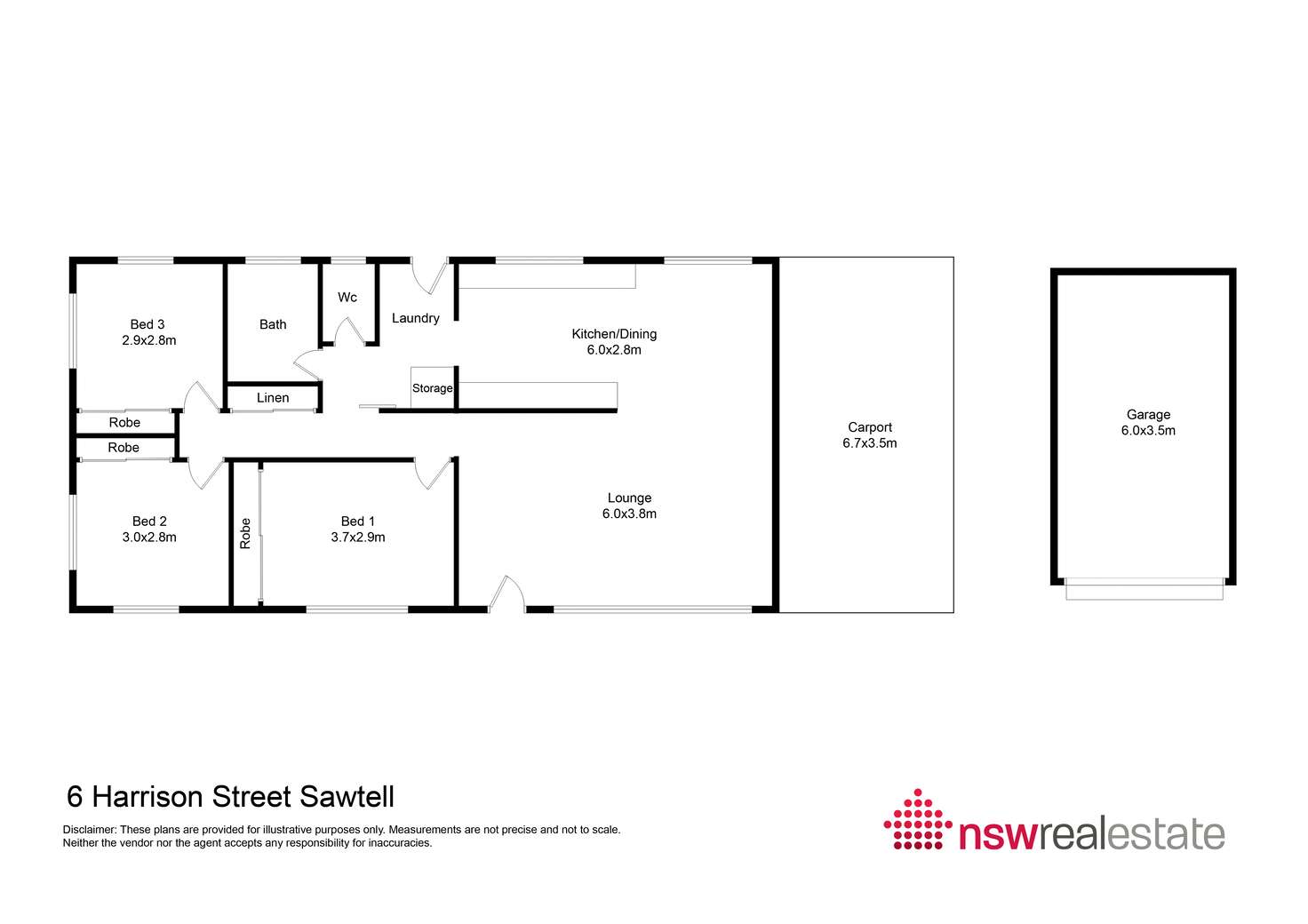 Floorplan of Homely house listing, 6 Harrison Street, Sawtell NSW 2452
