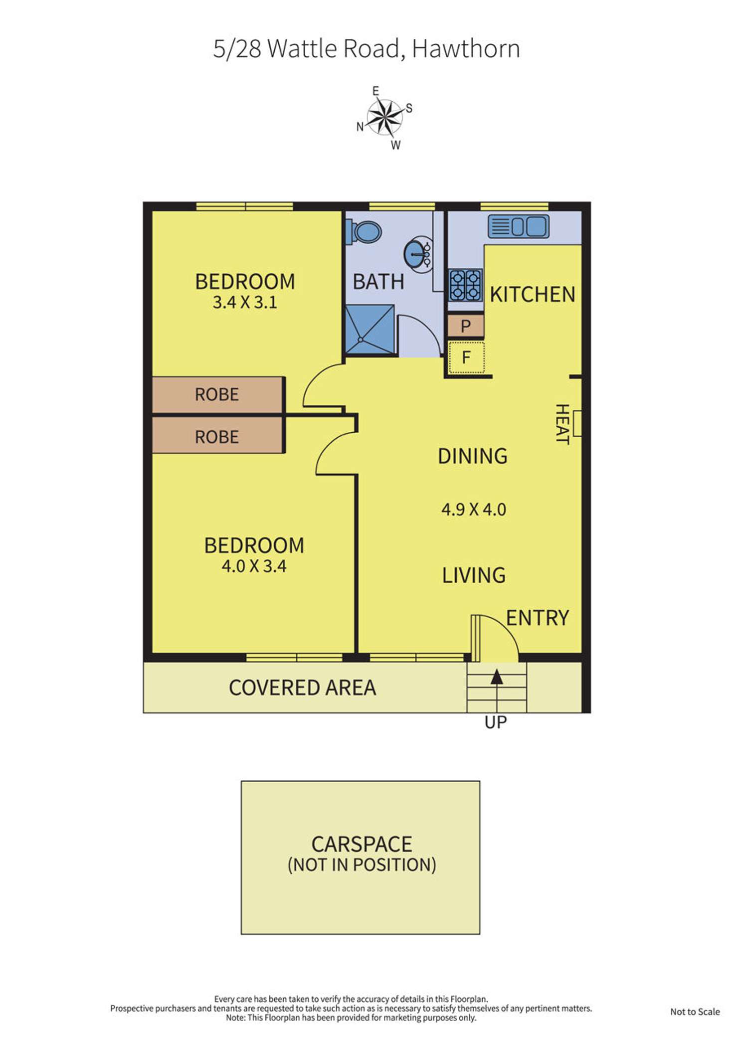 Floorplan of Homely apartment listing, 5/28 Wattle Rd, Hawthorn VIC 3122