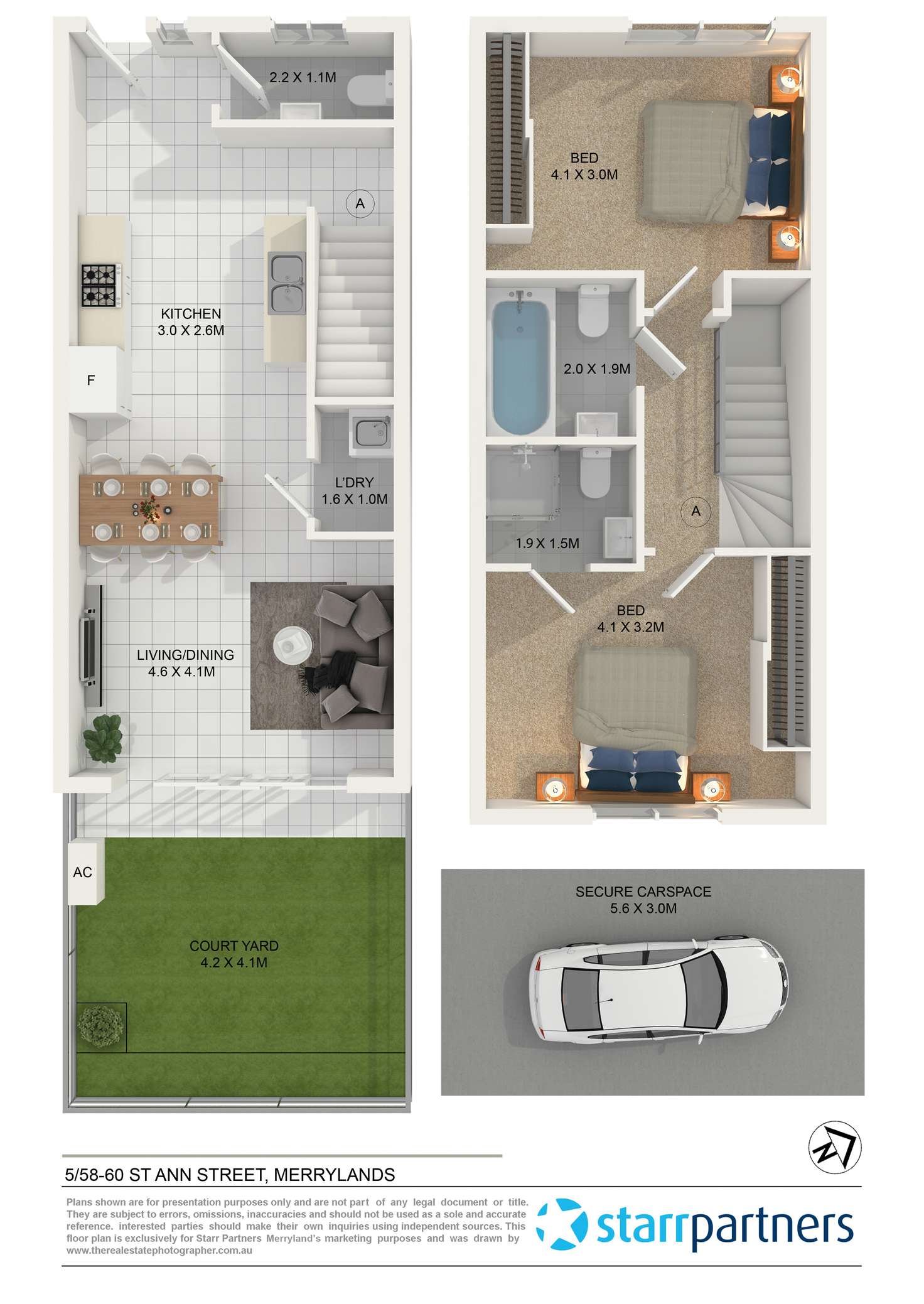 Floorplan of Homely townhouse listing, 5/58-60 St Ann Street, Merrylands NSW 2160
