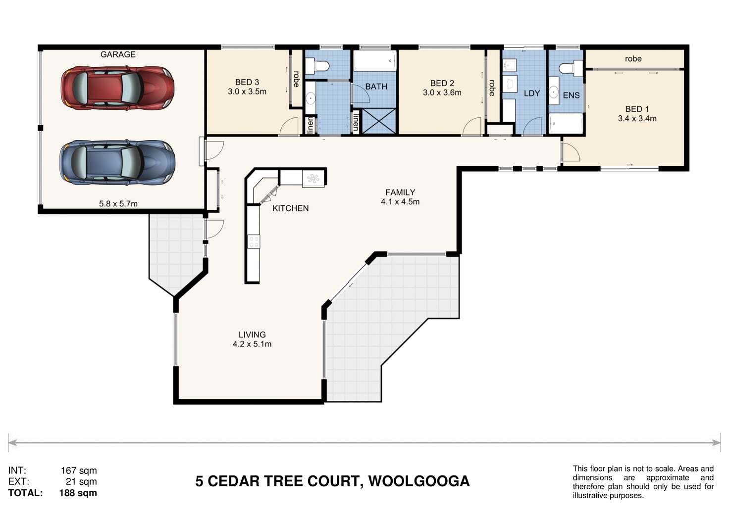 Floorplan of Homely house listing, 5 Cedar Tree Court, Woolgoolga NSW 2456