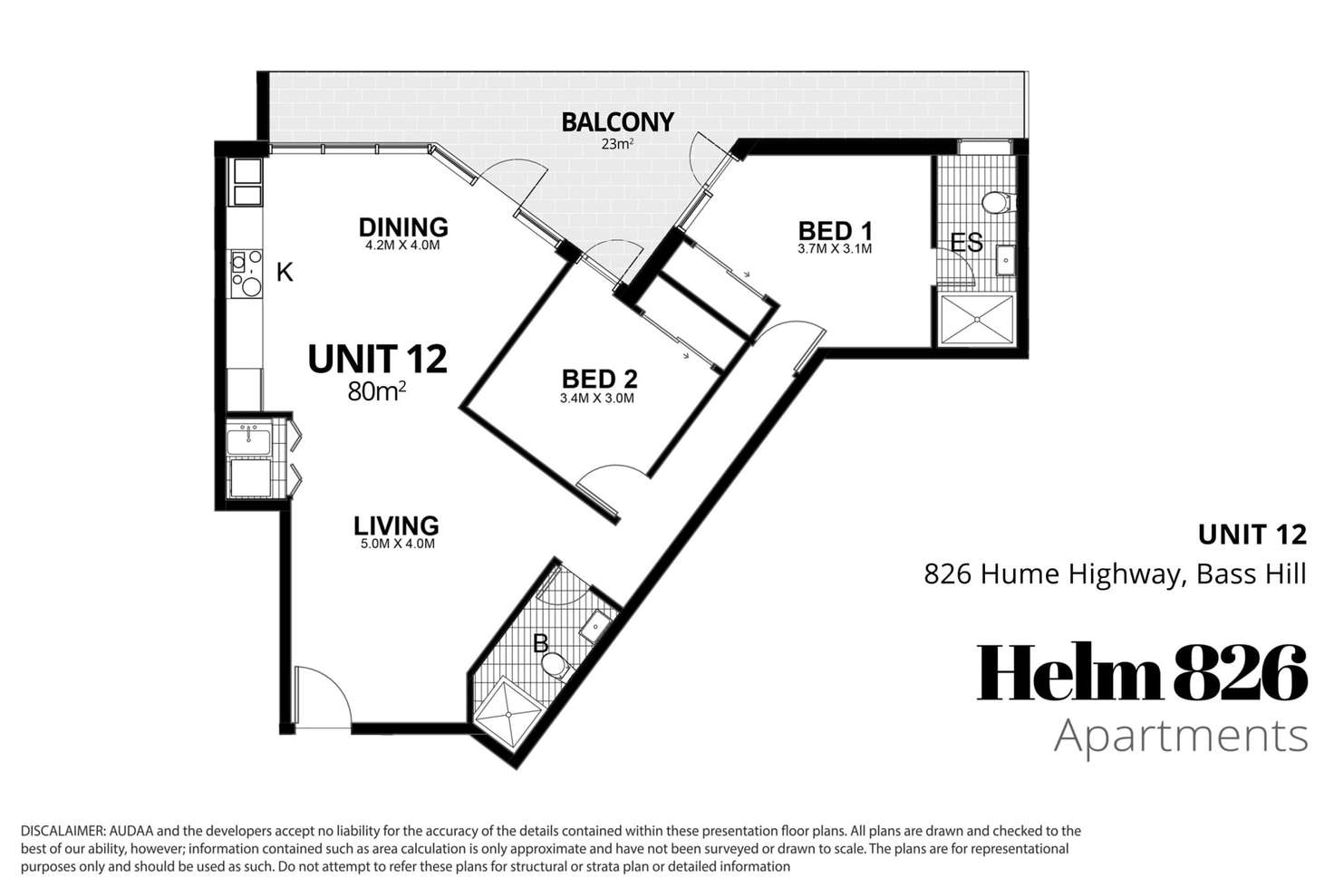 Floorplan of Homely apartment listing, 12/826 Hume Highway, Bass Hill NSW 2197