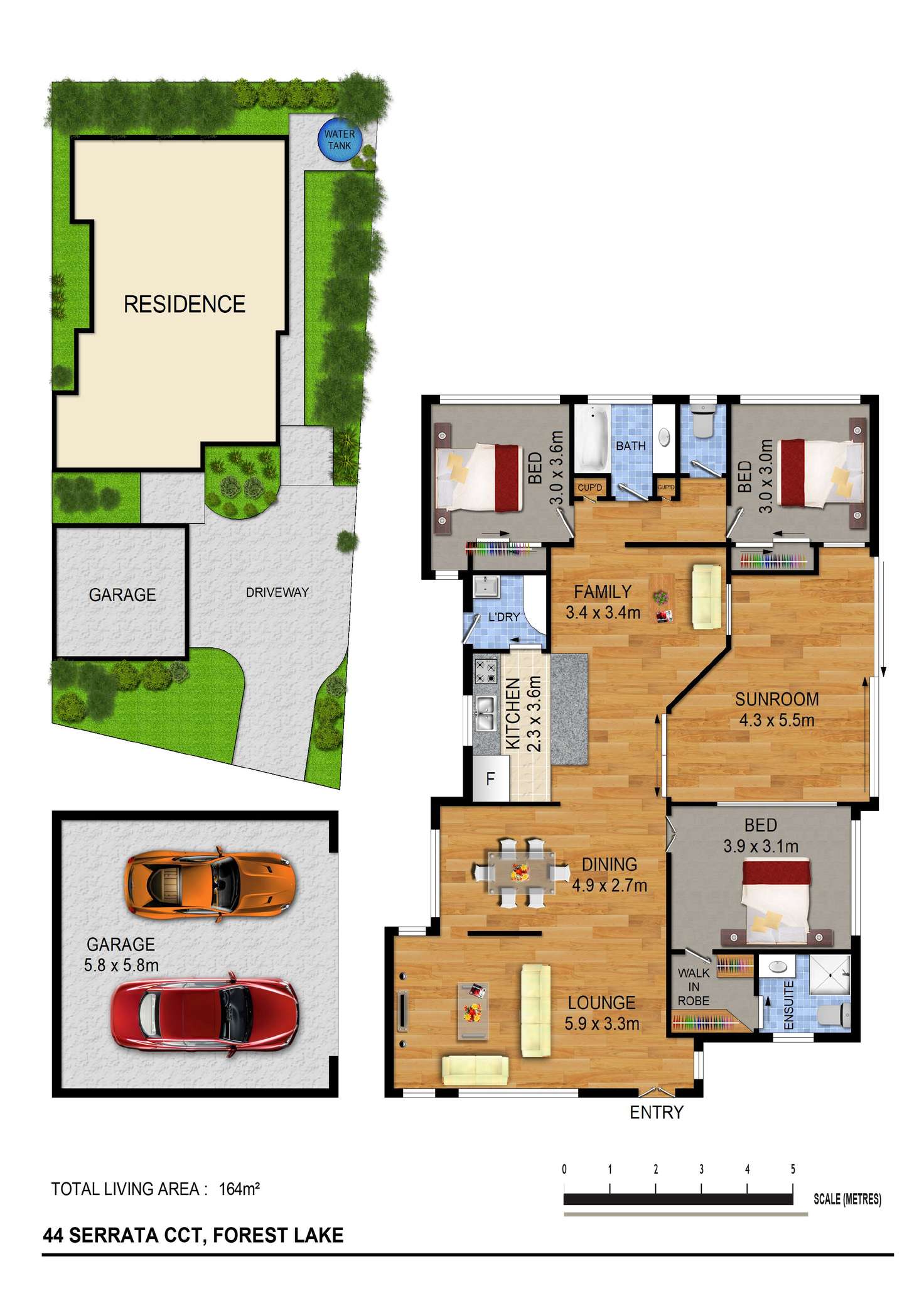 Floorplan of Homely house listing, 44 Serrata Cct, Forest Lake QLD 4078