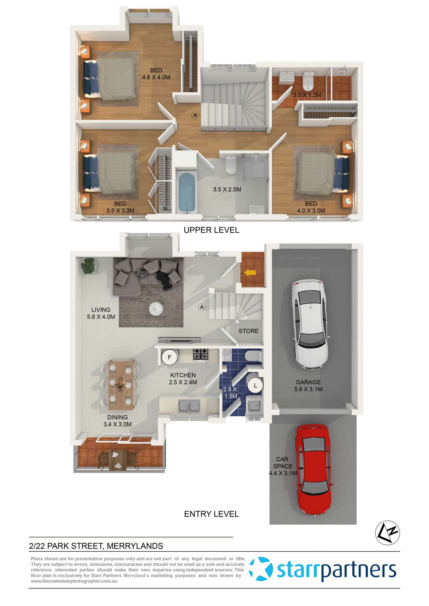 Floorplan of Homely townhouse listing, 2/22-24 Park Street, Merrylands NSW 2160