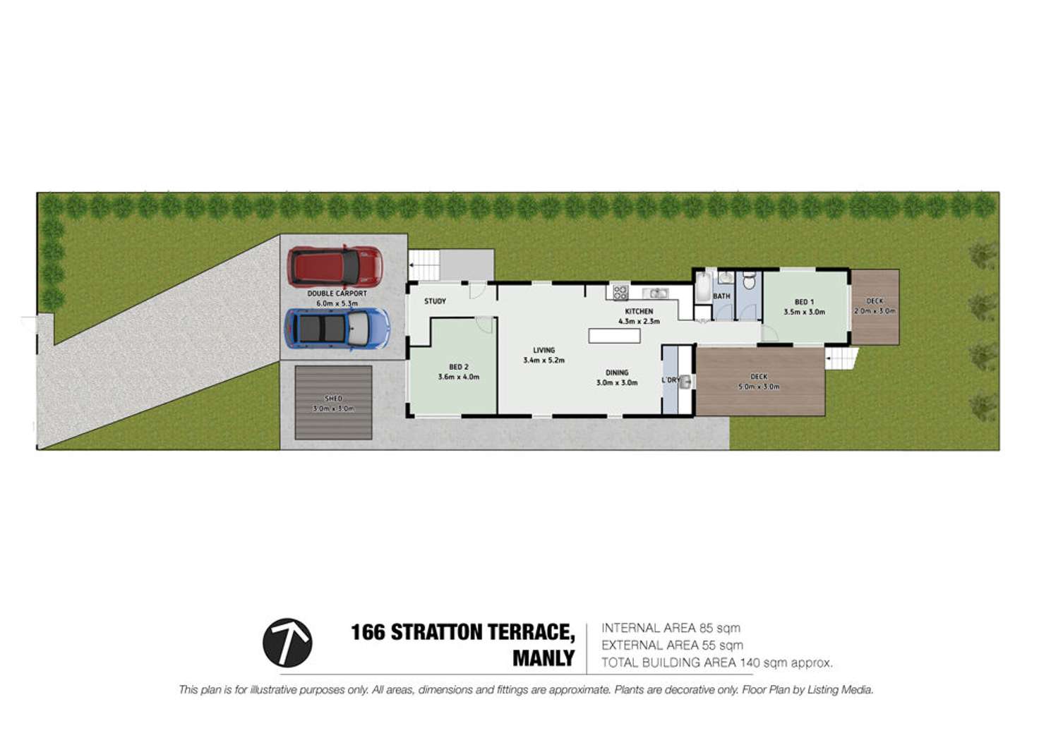 Floorplan of Homely house listing, 166 Stratton Terrace, Manly QLD 4179