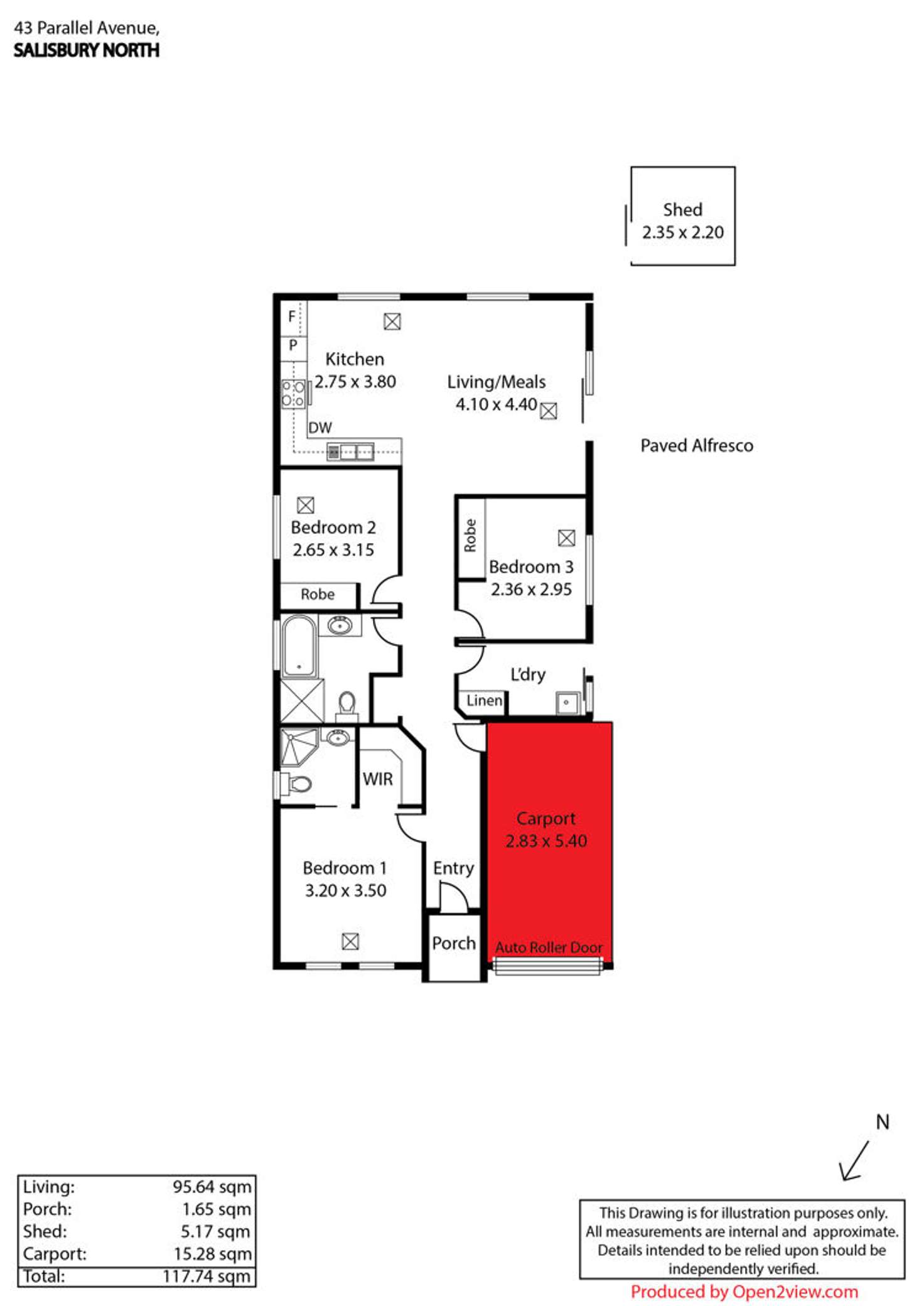 Floorplan of Homely house listing, 43 Parallel Avenue, Salisbury North SA 5108