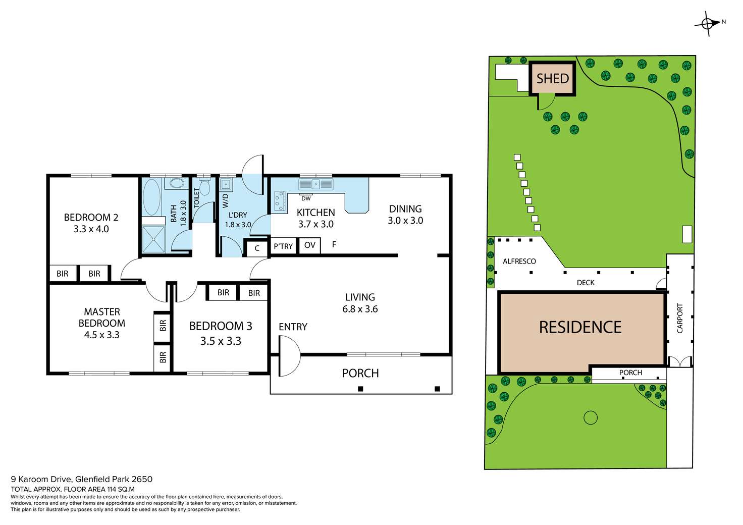 Floorplan of Homely house listing, 9 Karoom Drive, Glenfield Park NSW 2650