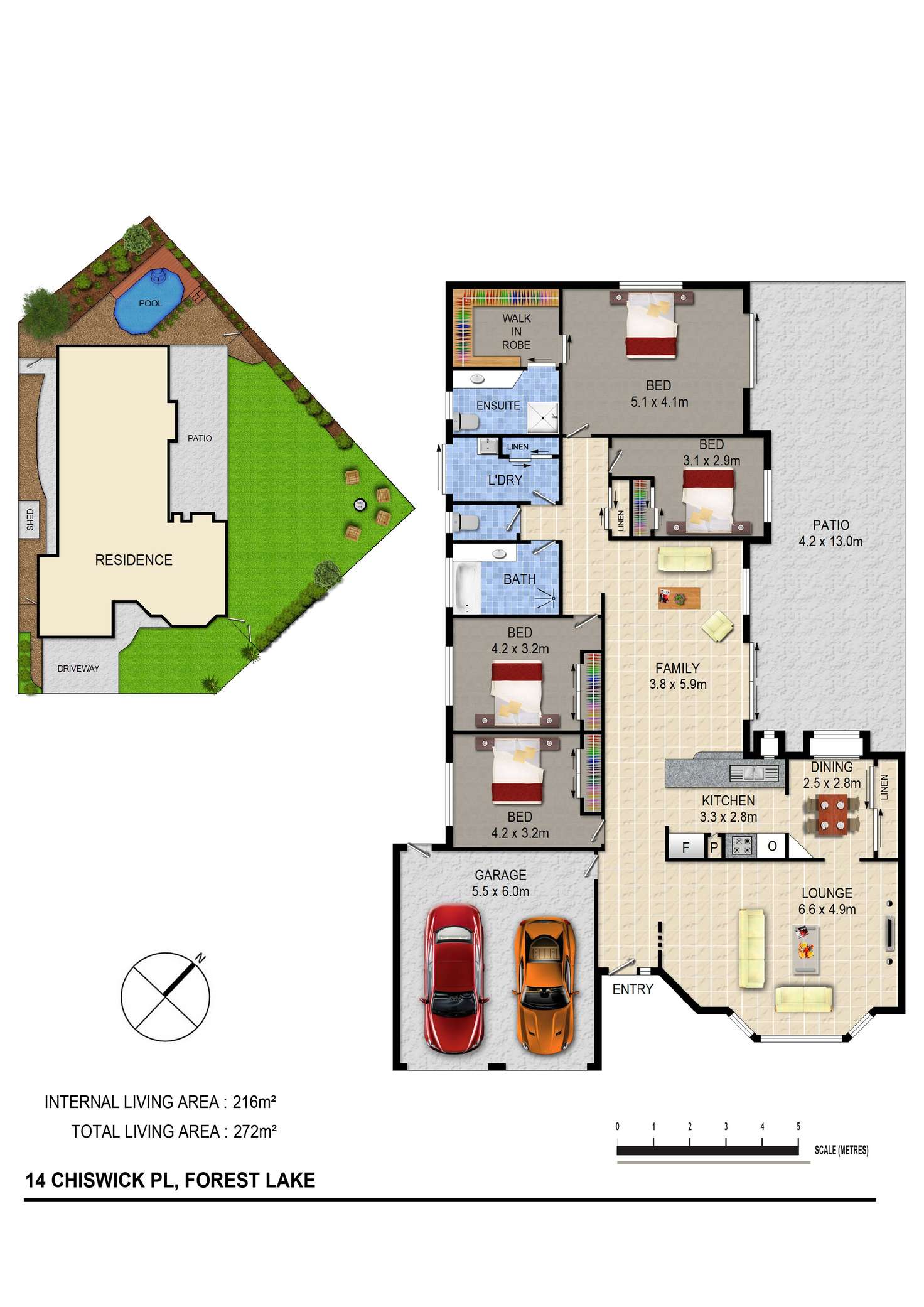Floorplan of Homely house listing, 14 Chiswick Pl, Forest Lake QLD 4078