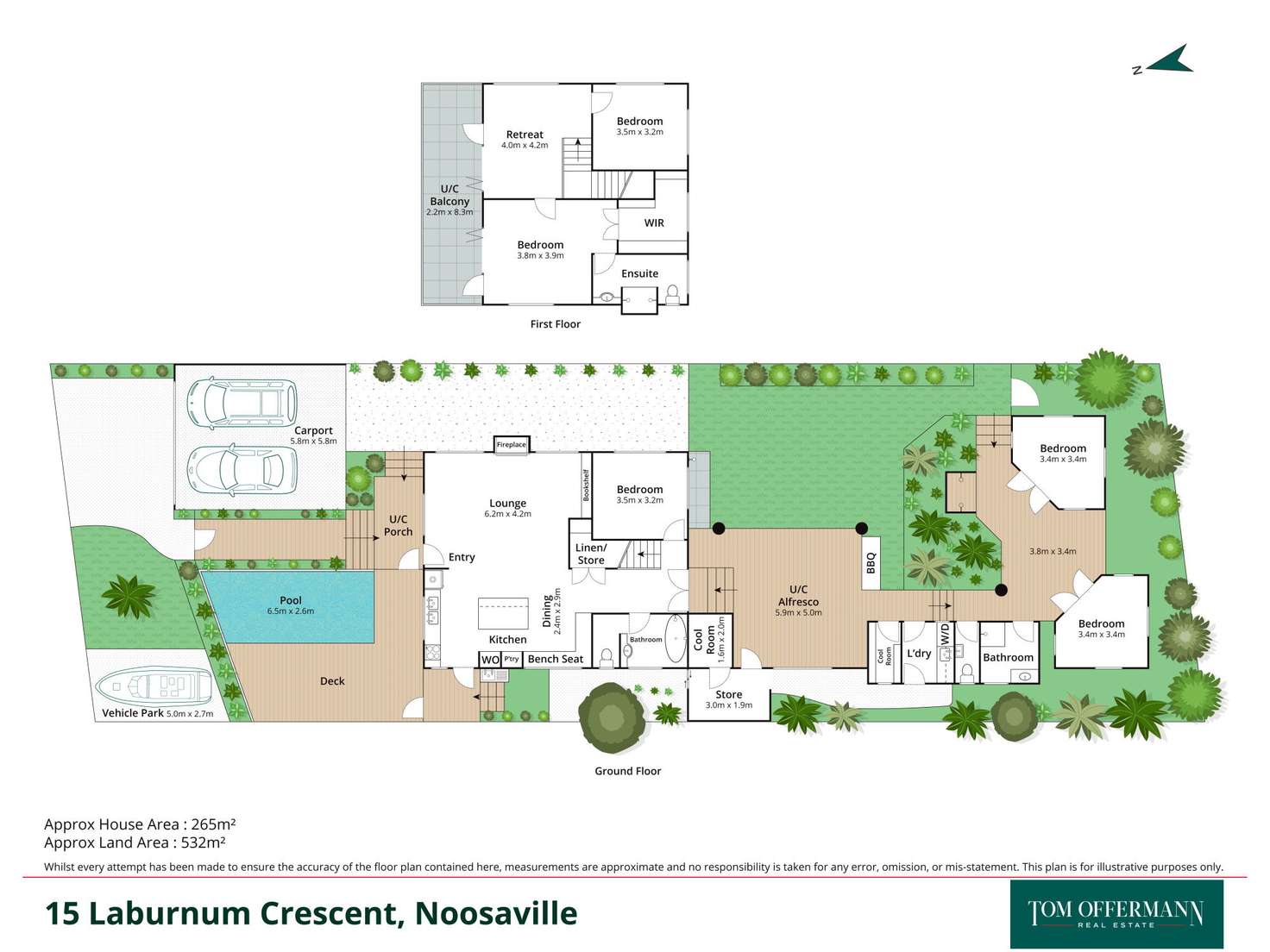 Floorplan of Homely house listing, 15 Laburnum Crescent, Noosaville QLD 4566