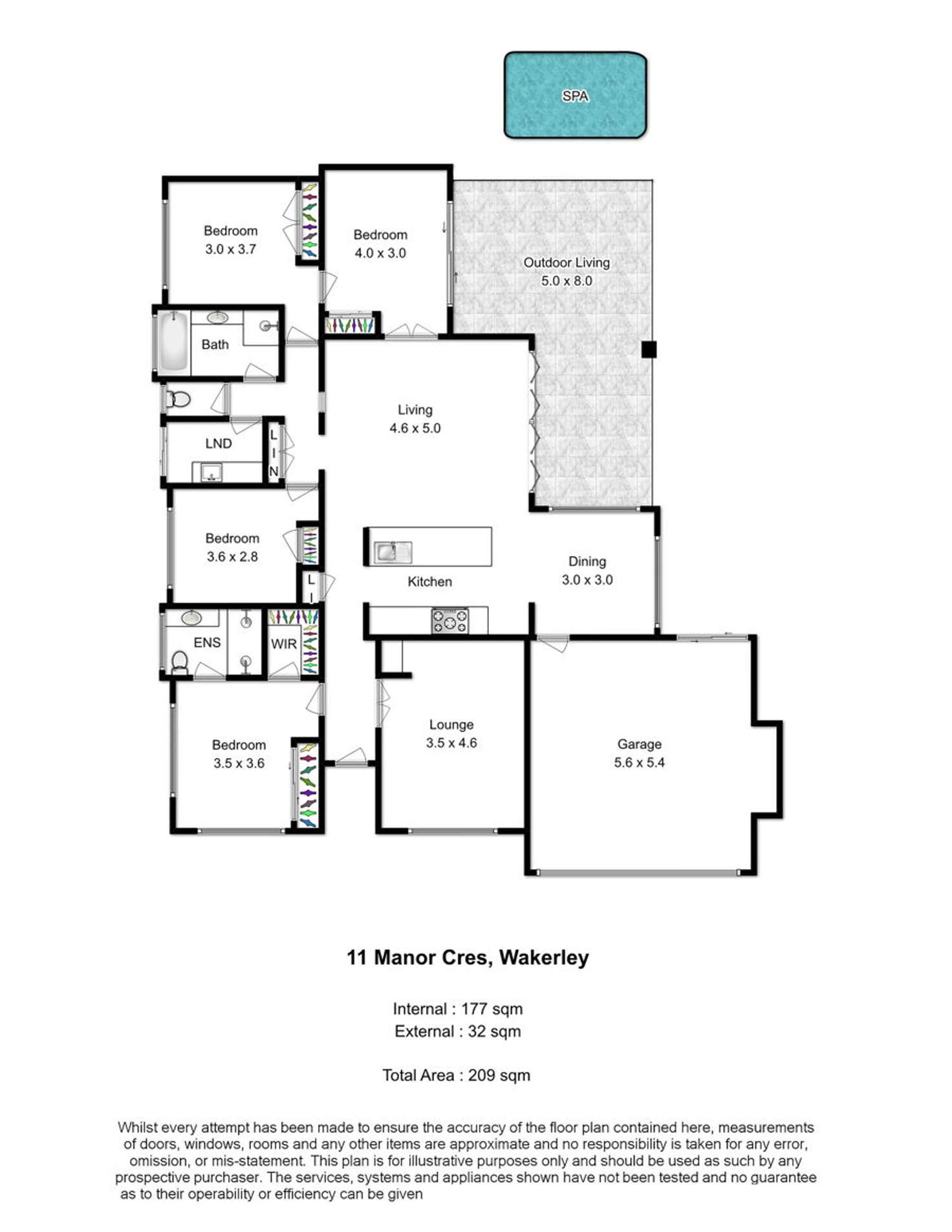 Floorplan of Homely house listing, 11 Manor Crescent, Wakerley QLD 4154