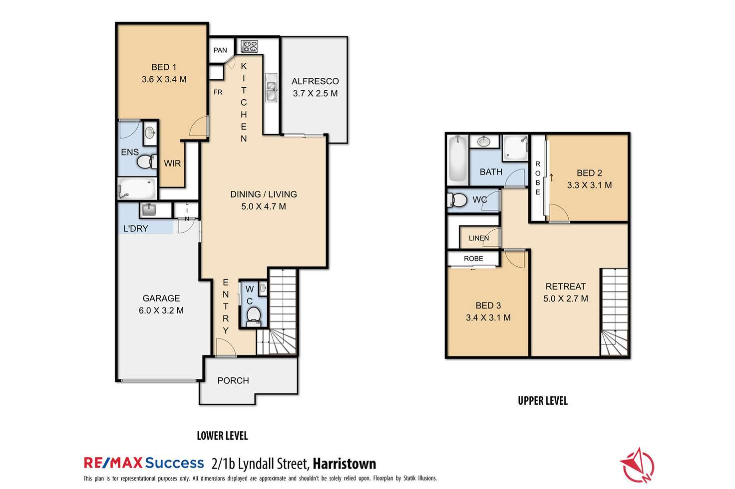 Floorplan of Homely unit listing, 2/1B Lyndall Street, Harristown QLD 4350