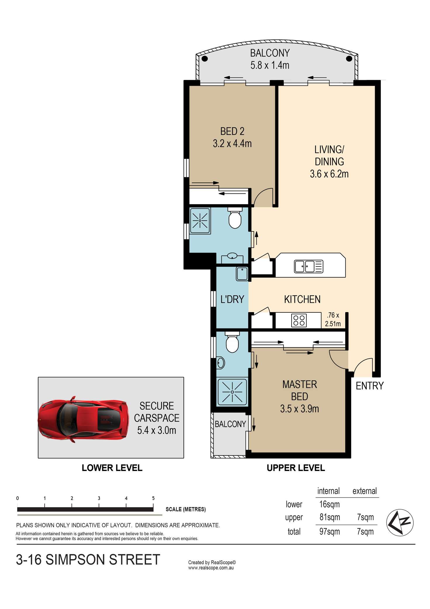 Floorplan of Homely unit listing, 3/16 Simpson Street, Morningside QLD 4170