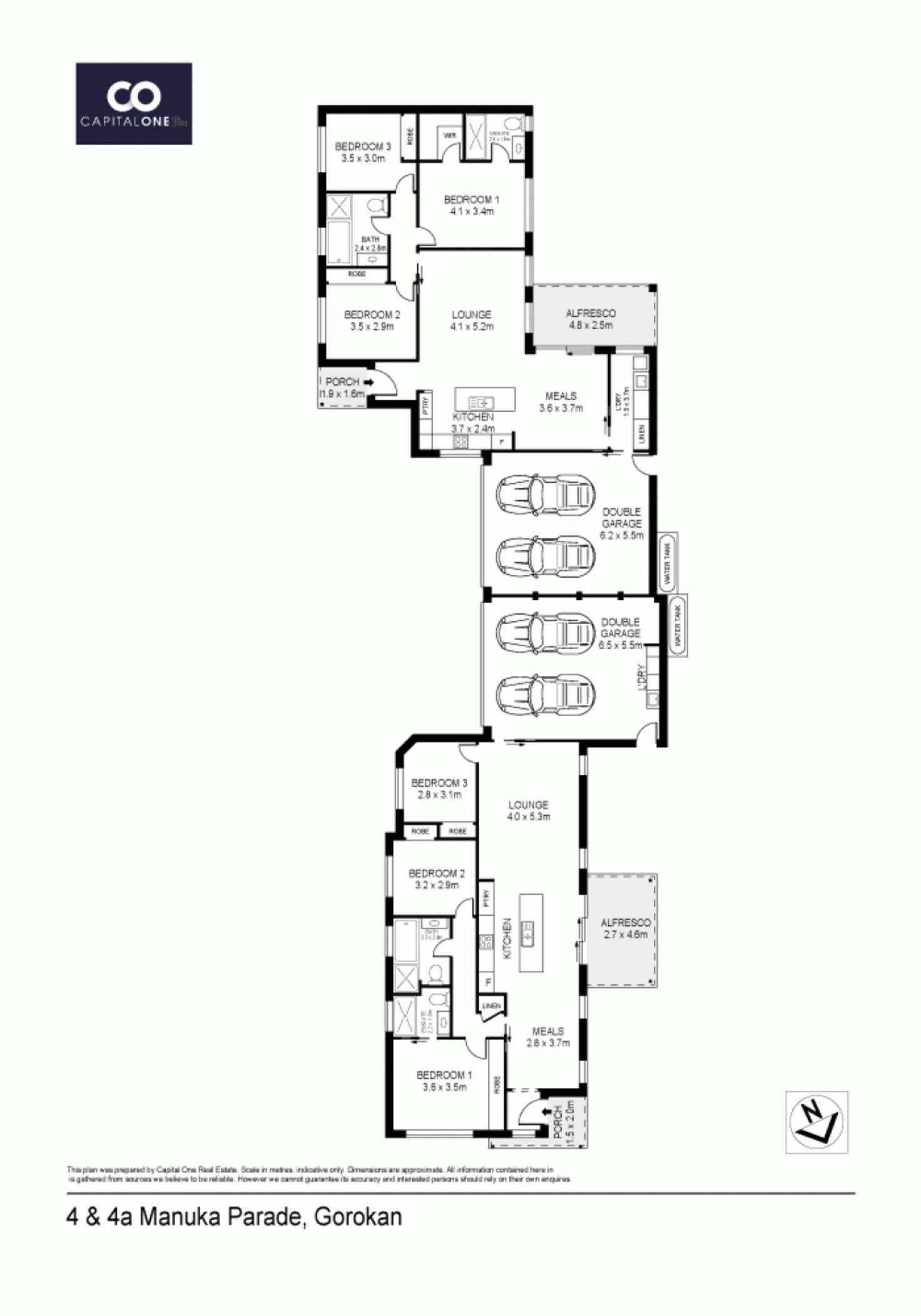 Floorplan of Homely semiDetached listing, 4 Manuka Parade, Gorokan NSW 2263