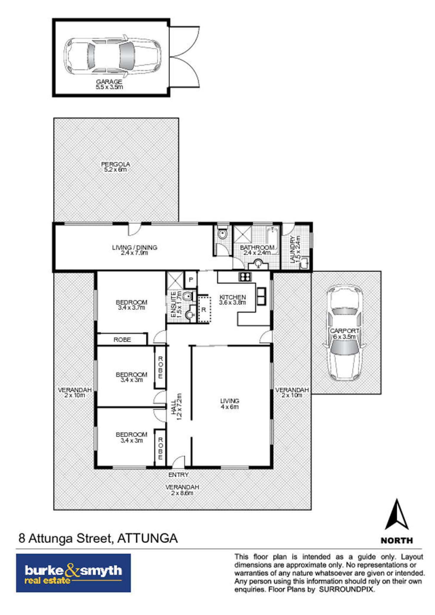 Floorplan of Homely house listing, 8 Attunga Street, Tamworth NSW 2340