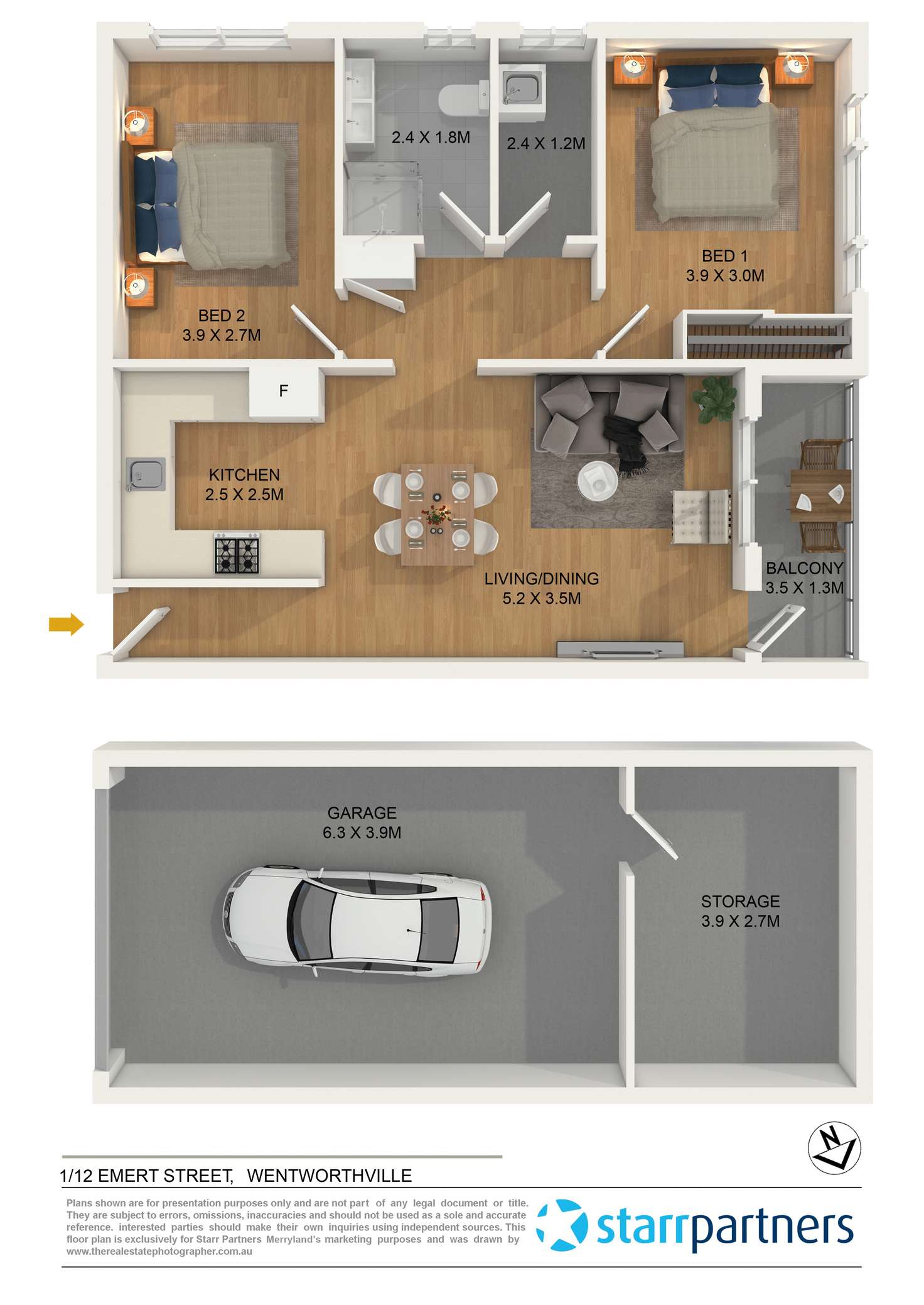 Floorplan of Homely unit listing, 1/12 Emert Street, Wentworthville NSW 2145