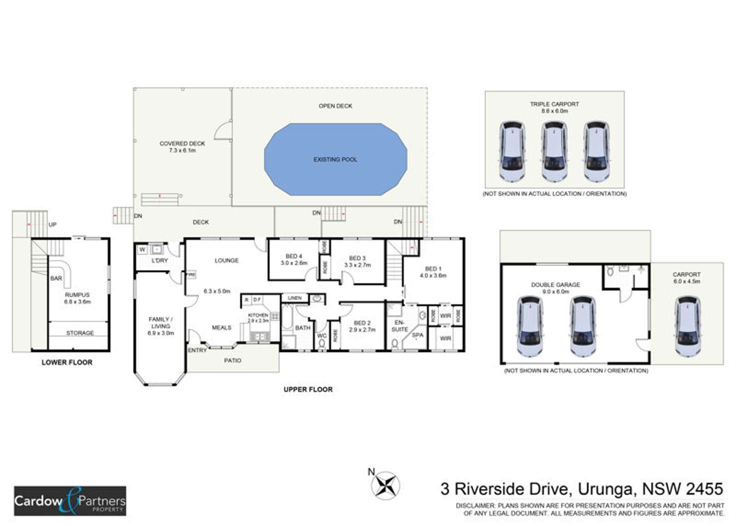 Floorplan of Homely acreageSemiRural listing, 3 Riverside Drive, Urunga NSW 2455