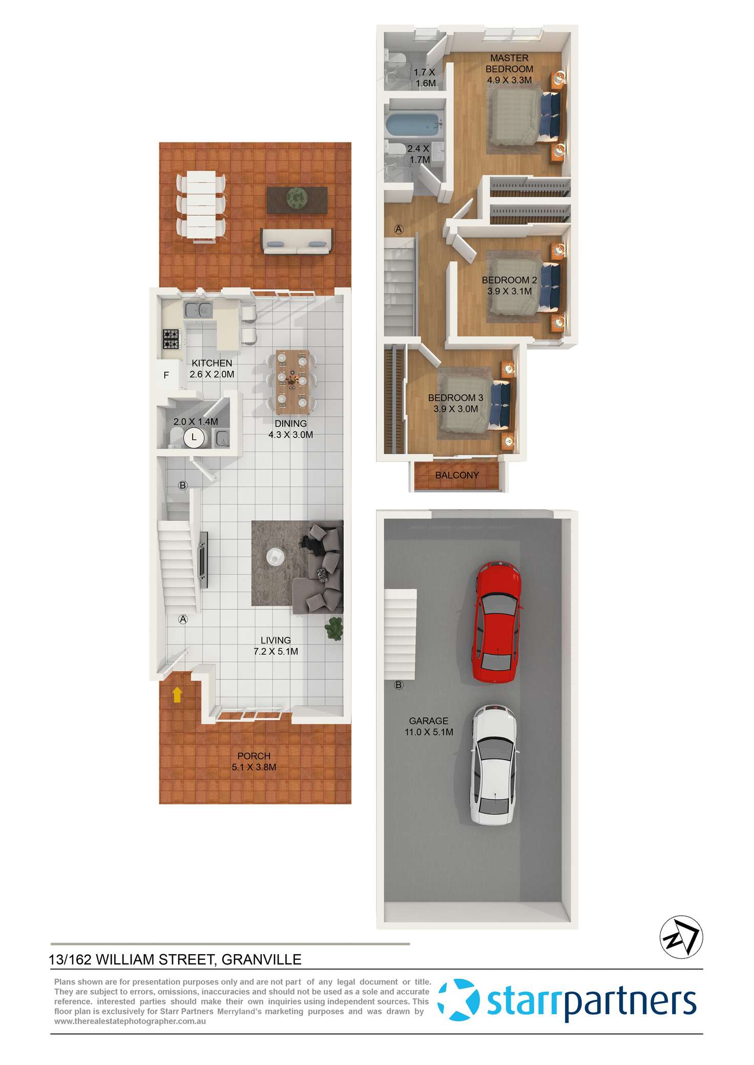 Floorplan of Homely townhouse listing, 13/162 William Street, Granville NSW 2142