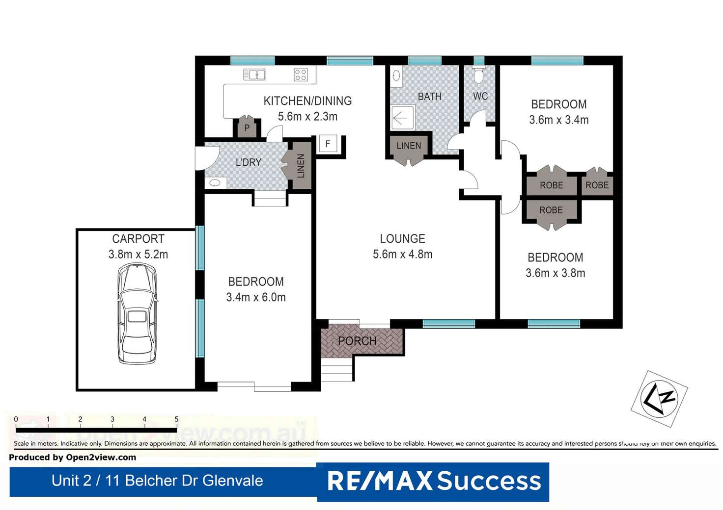 Floorplan of Homely unit listing, 2/11 Belcher Drive, Glenvale QLD 4350