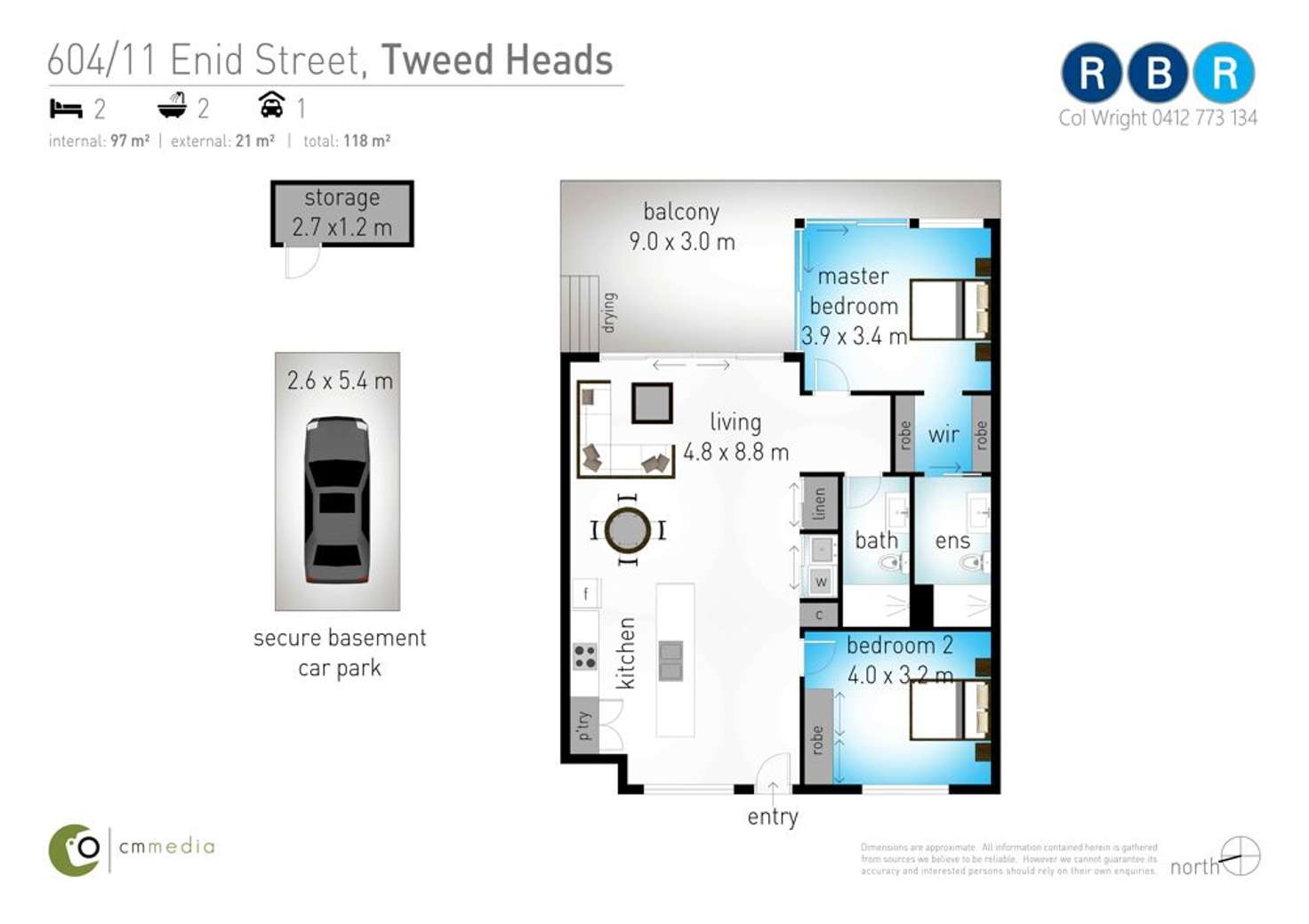 Floorplan of Homely apartment listing, 604/11 Enid Street, Tweed Heads NSW 2485